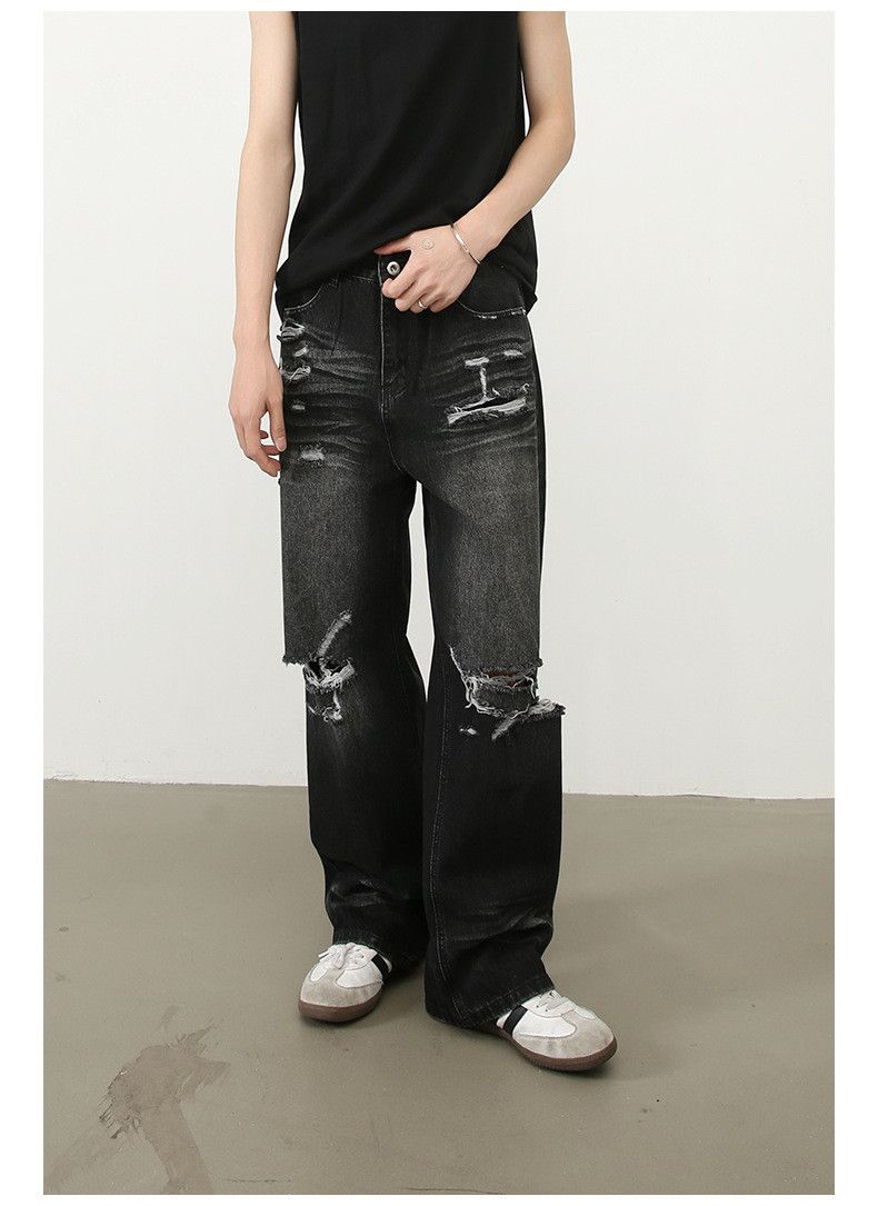 Japanese Brand × Vintage American retro high street washed ripped jeans Size US 32 / EU 48 - 3 Thumbnail