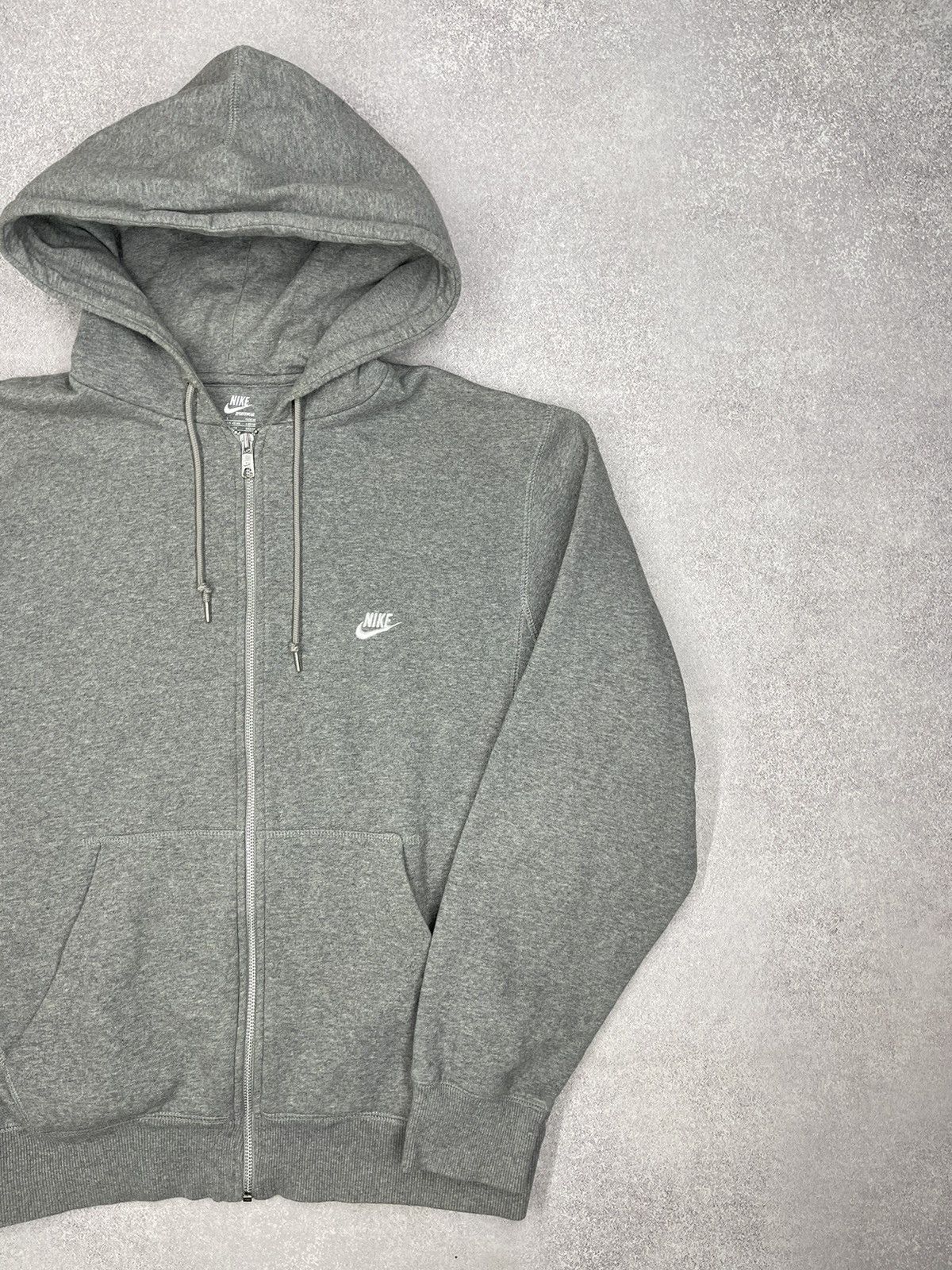 Nike Vintage Nike Zip Hoodie Grey Drill Little Logo Swoosh Y2K TN Size US L / EU 52-54 / 3 - 3 Thumbnail