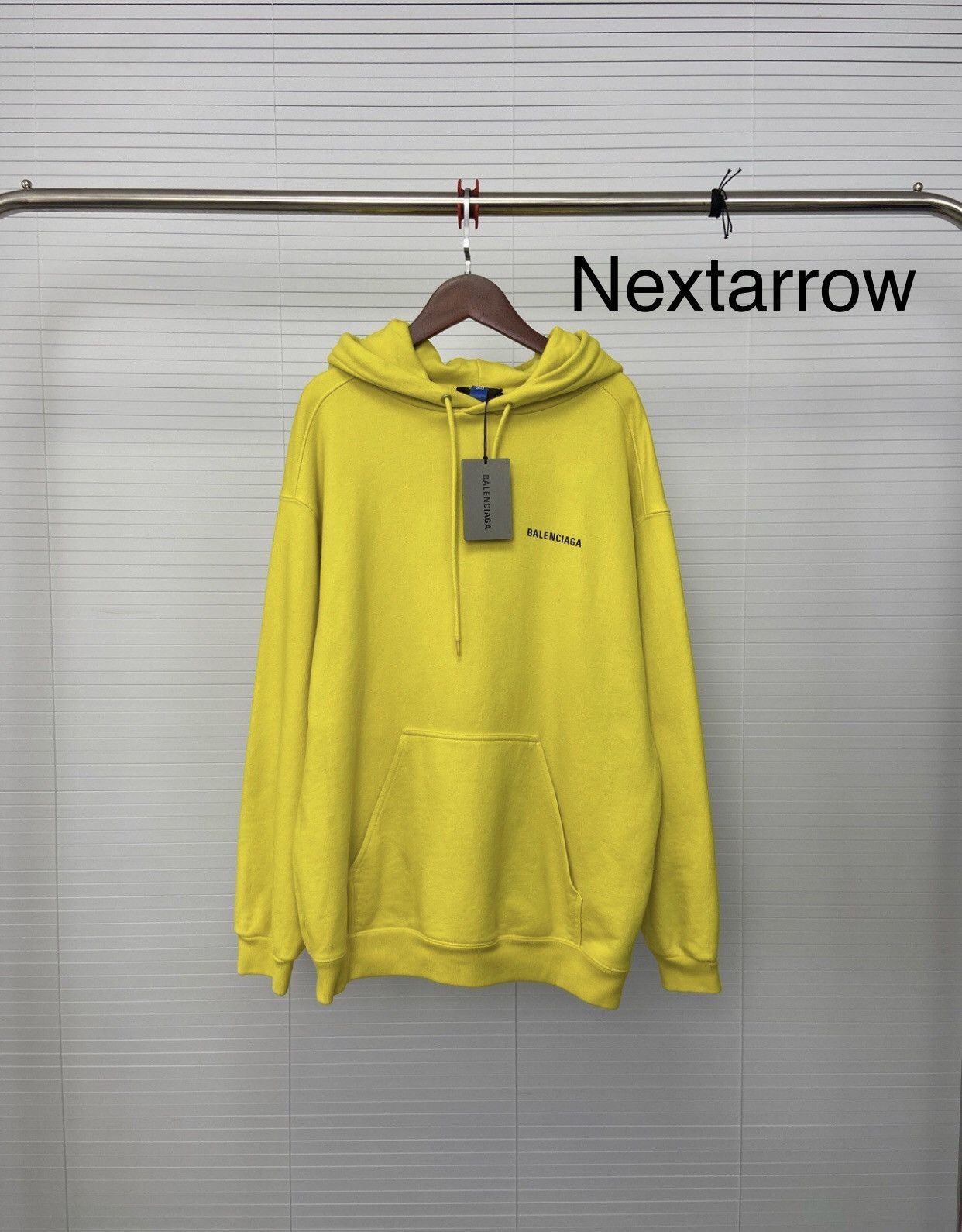 Balenciaga Balenciaga front and back logo letters yellow hoodie hooded Size US S / EU 44-46 / 1 - 2 Thumbnail