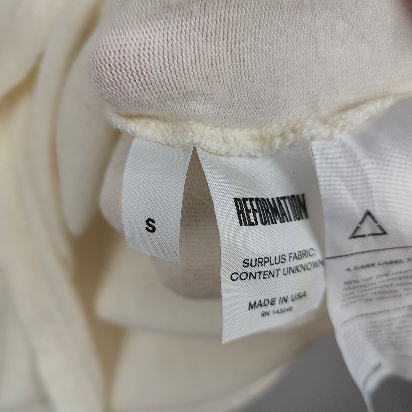 Other Reformation Mock Neck Top Womens Small Cream Sweater Size S / US 4 / IT 40 - 7 Thumbnail