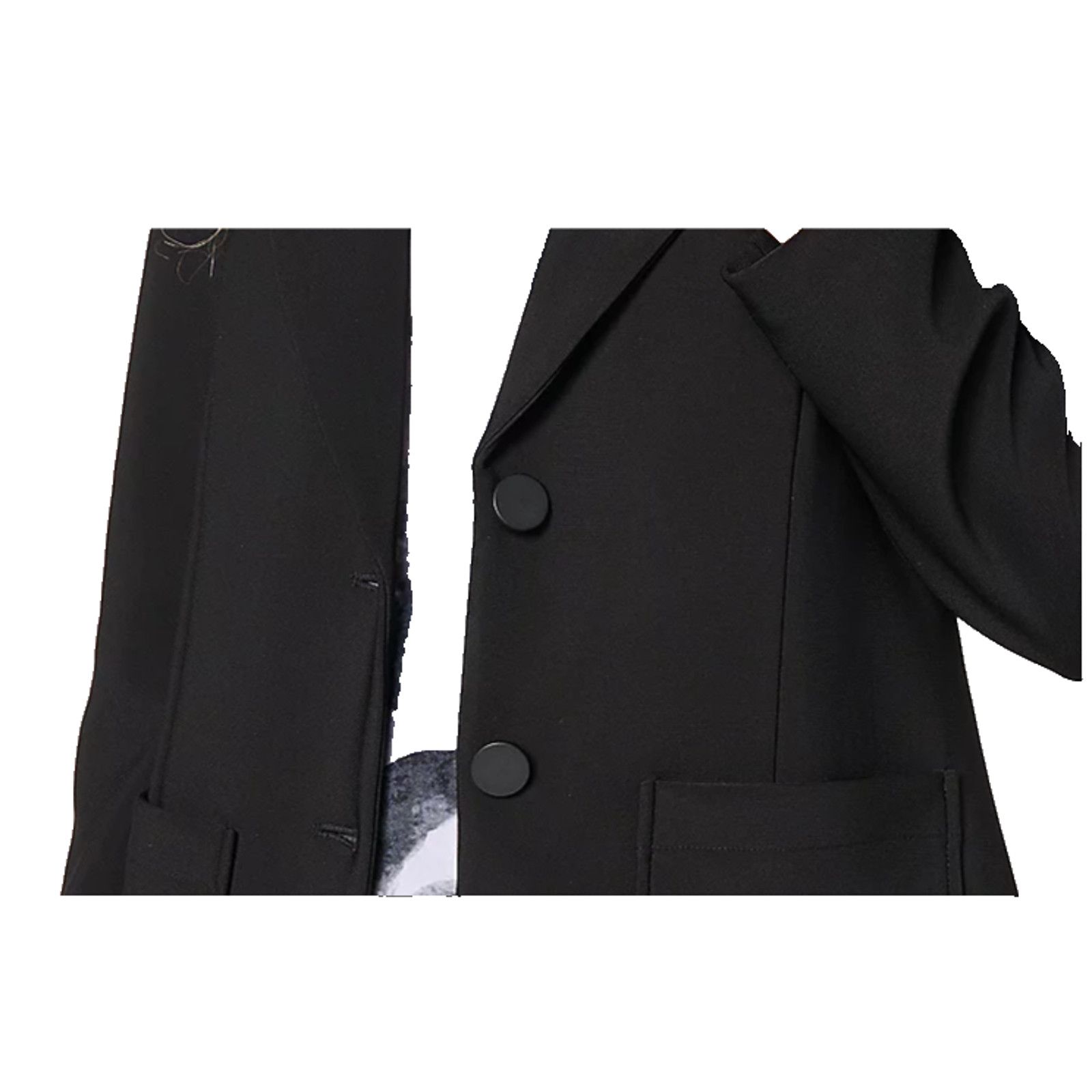 & Other Stories Susan Graver Regular Collar Blazer Black 2X A706766 Size XXL / US 16-18 / IT 52-54 - 2 Thumbnail