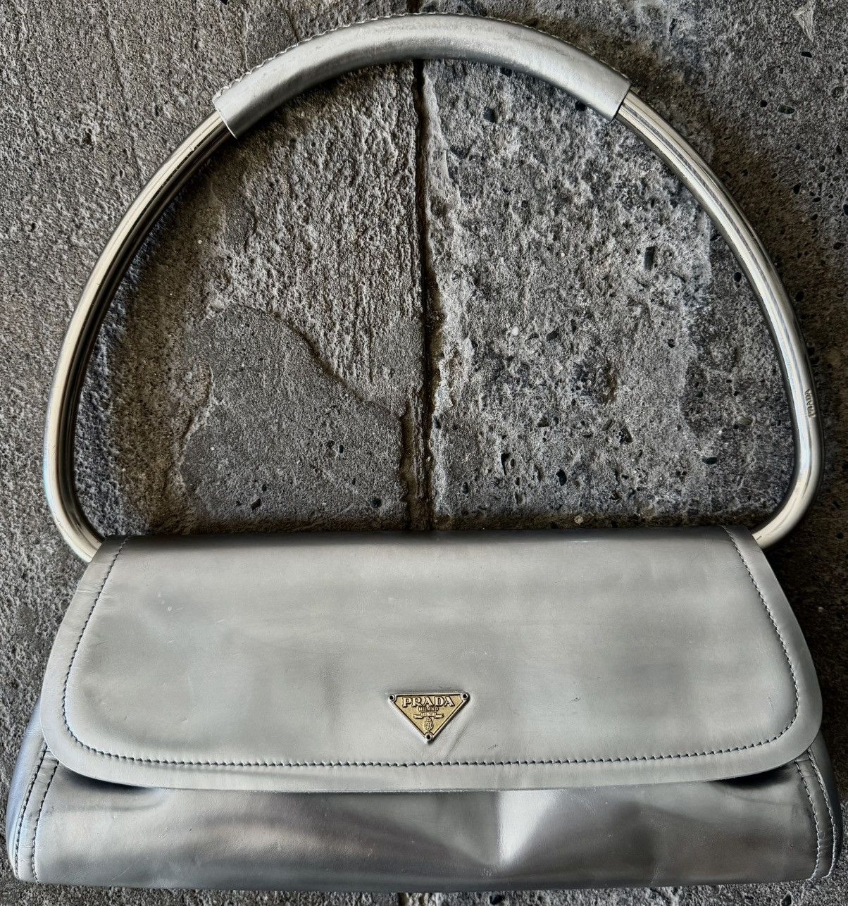 Prada Archive Prada - Miuccia - SS2003 - Silver Metal Swing Bag Size ONE SIZE - 13 Thumbnail