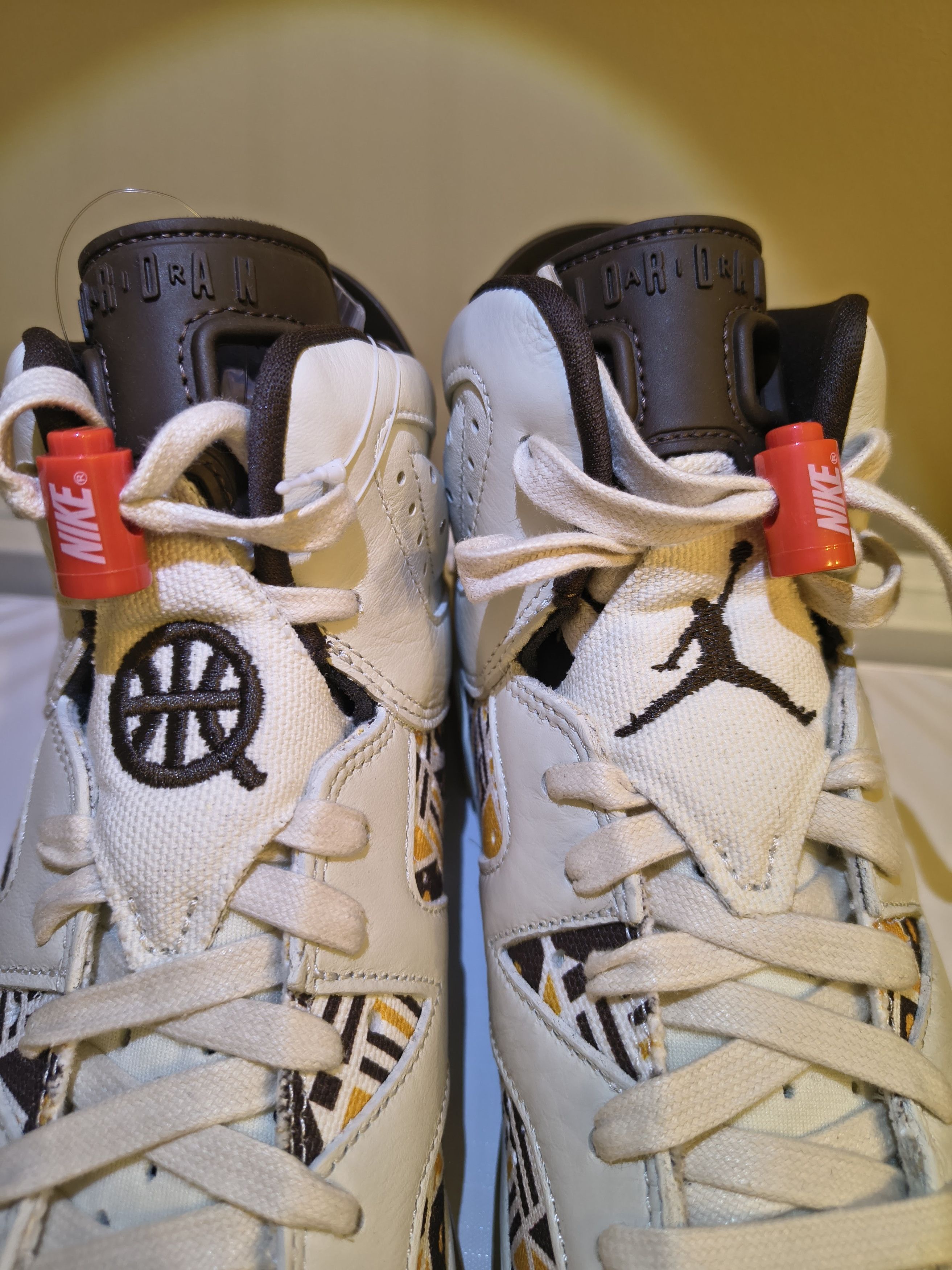 Nike Air Jordan 6 Retro GS "Quai 54" - Sail/Gum BRAND NEW No Box Size US 6 / EU 39 - 3 Thumbnail
