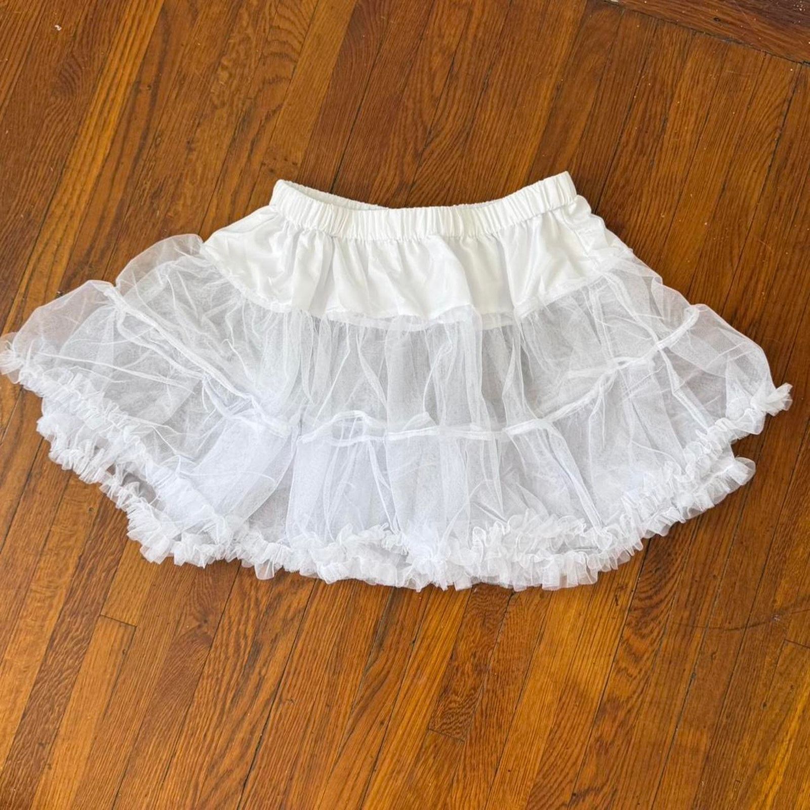 Other ✿ ⋆ 𓆩♡𓆪 White Sheer Balletcore Tulle Ruffle Mini Skirt ⋆ Size 29" - 2 Thumbnail