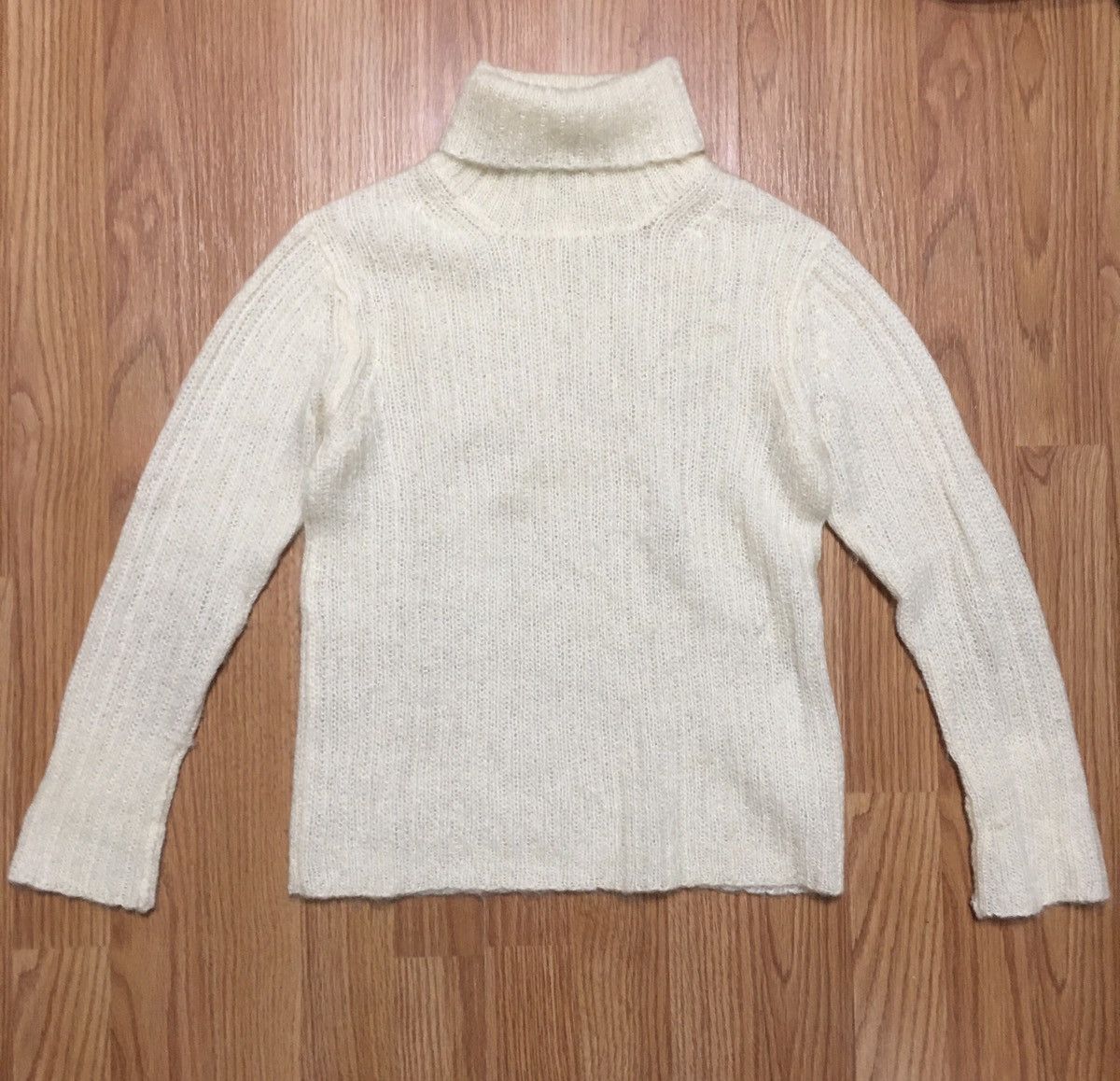 Japanese Brand Kumikyoku Mohair Nylon Knit Ivory Sweater Small Size S / US 4 / IT 40 - 5 Thumbnail