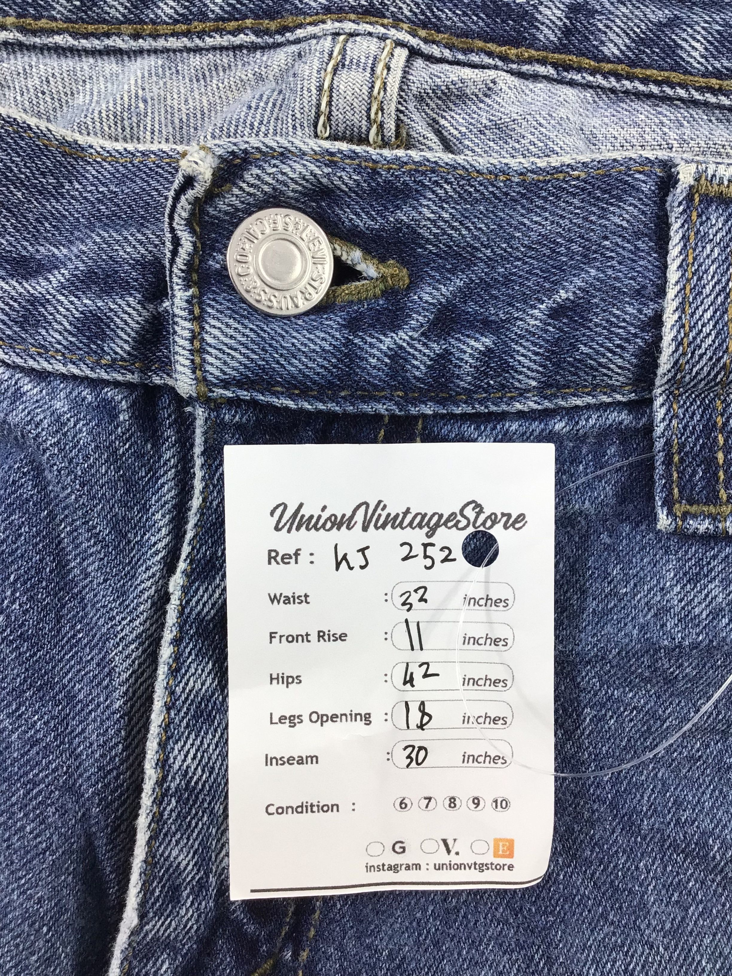 Levi's Vintage Levis 518 Jeans Blue Wash Flare Denim KJ252 Size US 34 / EU 50 - 9 Thumbnail
