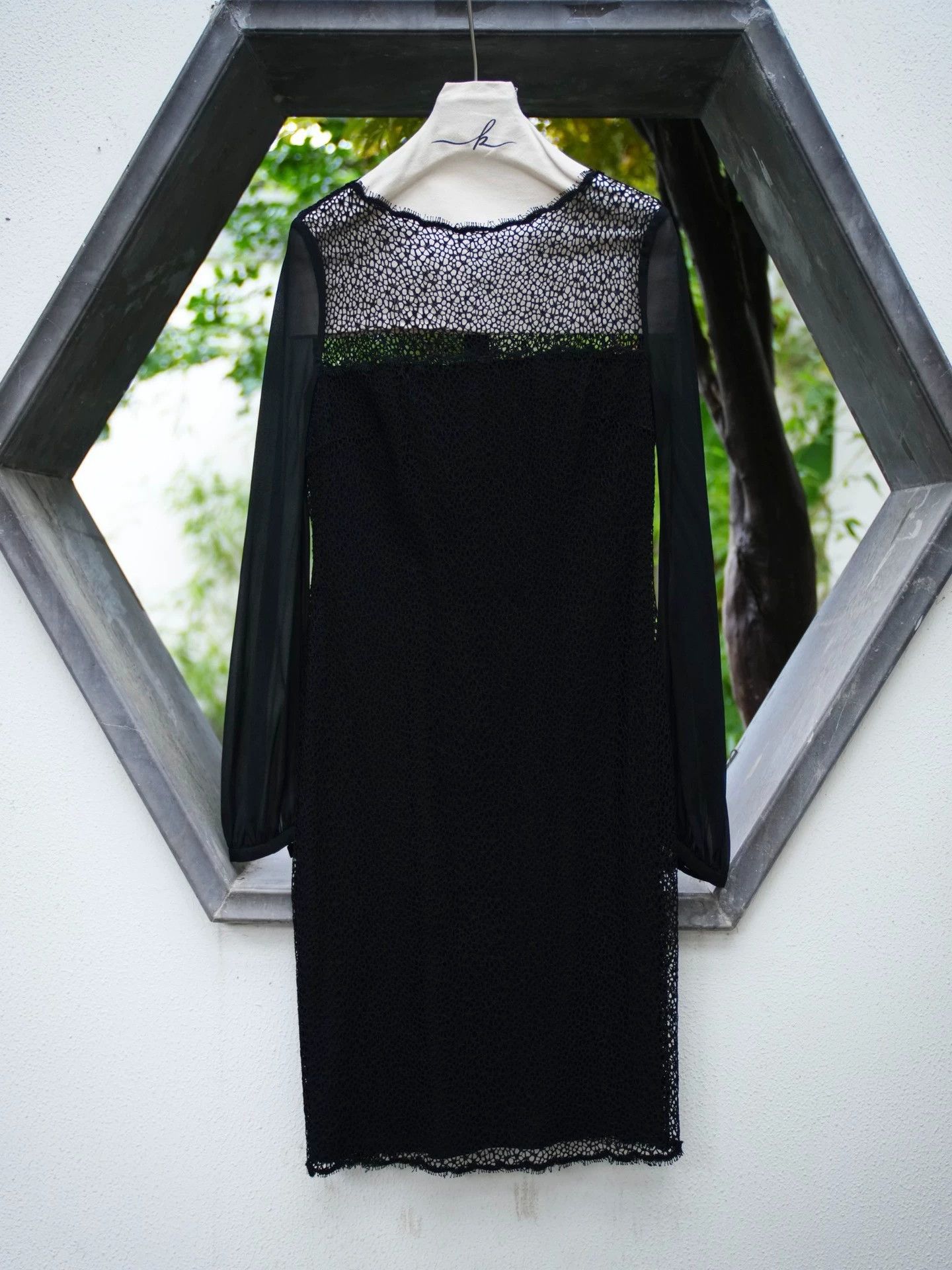 Escada Escada Silk Lace Wool Blend Dress 36 Women's Lined Size XS / US 0-2 / IT 36-38 - 2 Thumbnail