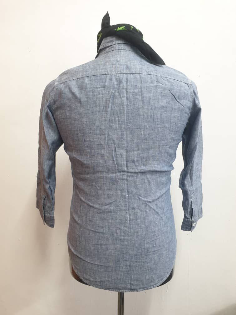 ABAHOUSE Abahouse Japanese brand blue colour chambray shirt Size US S / EU 44-46 / 1 - 9 Thumbnail
