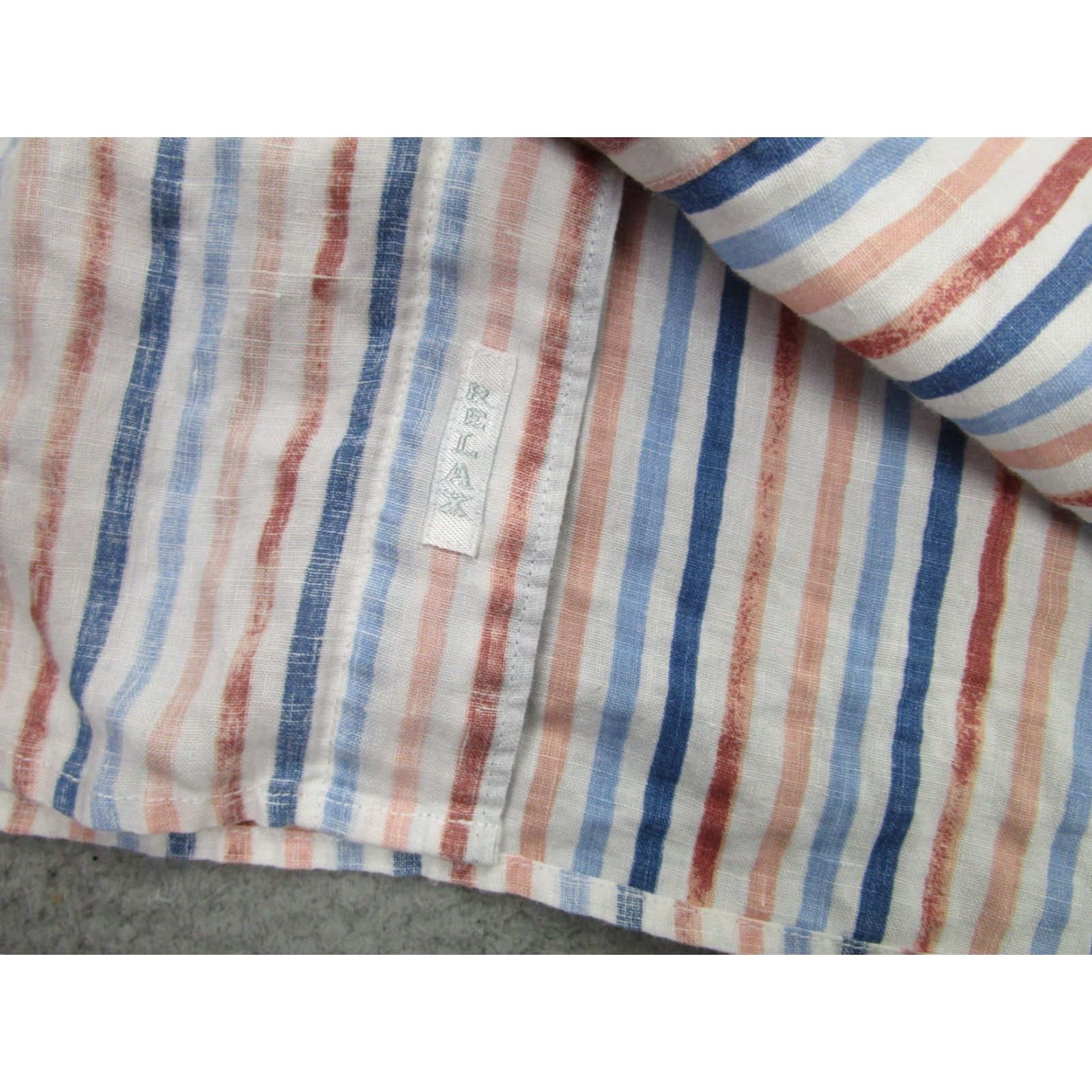Tommy Bahama Tommy Bahama Shirt Mens Extra Large Linen Striped Multicolor Long Sleeve Button-Up Pocket Size US XL / EU 56 / 4 - 6 Thumbnail