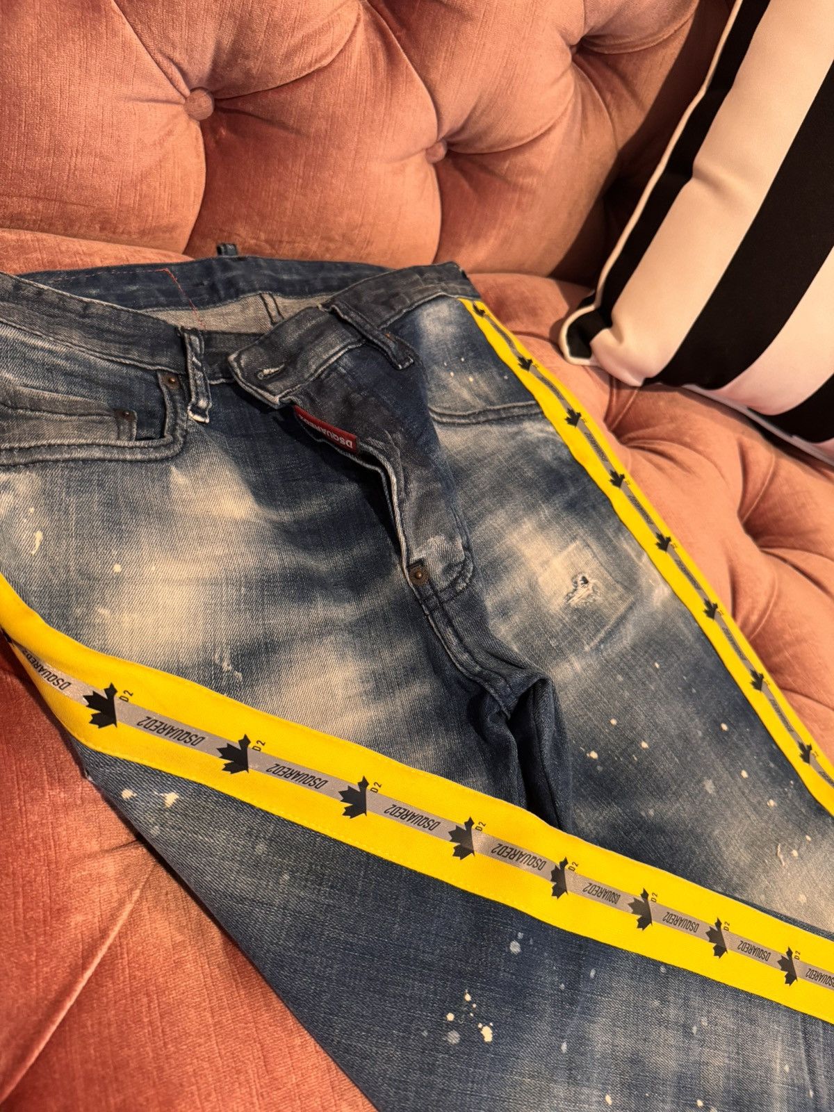 Dsquared2 dsquared2 denim jeans with yellow side tape Size US 28 / EU 44 - 3 Thumbnail
