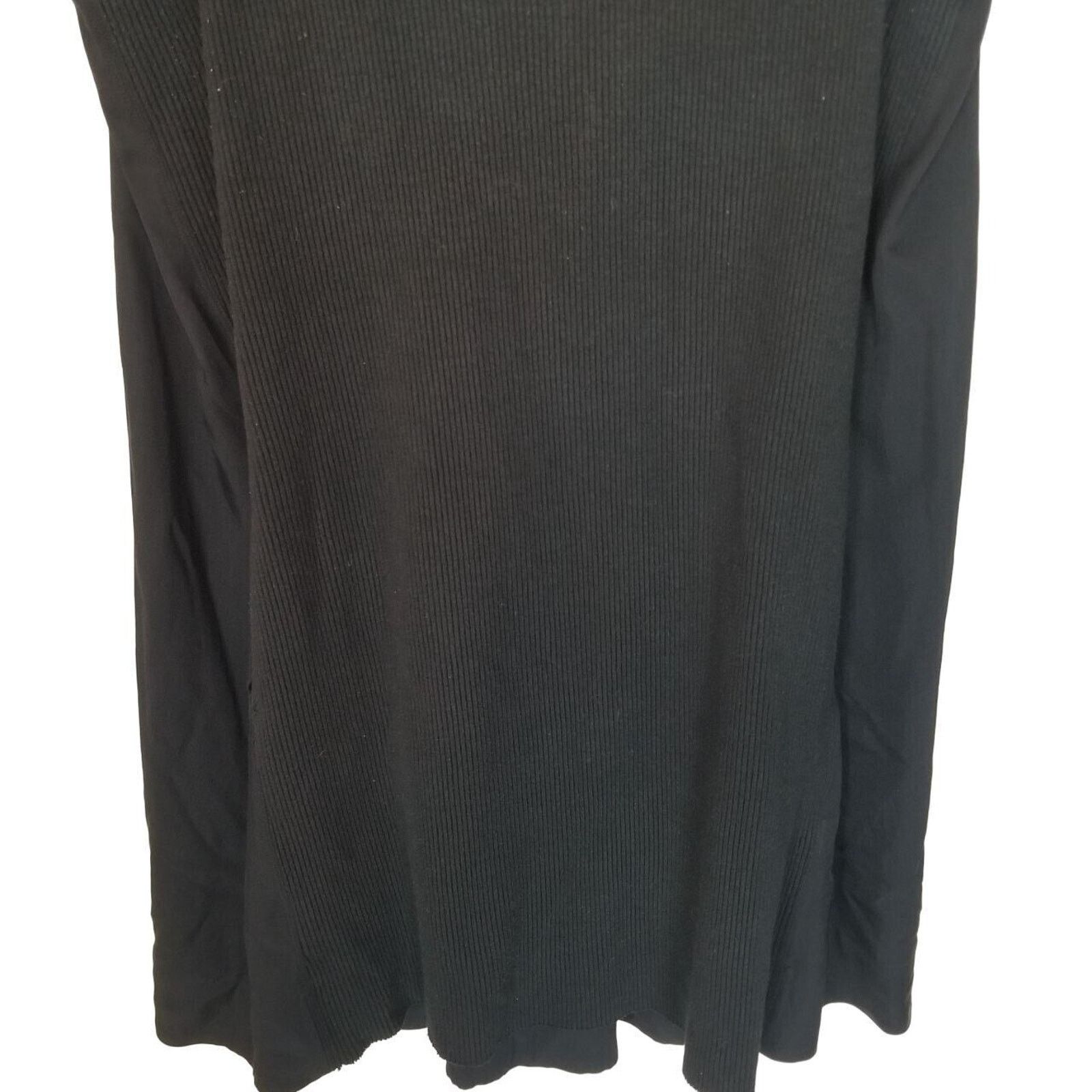 James Perse James Perse Womens Black Ribbed Turtleneck Sweater Dress 4 Size S / US 4 / IT 40 - 4 Thumbnail