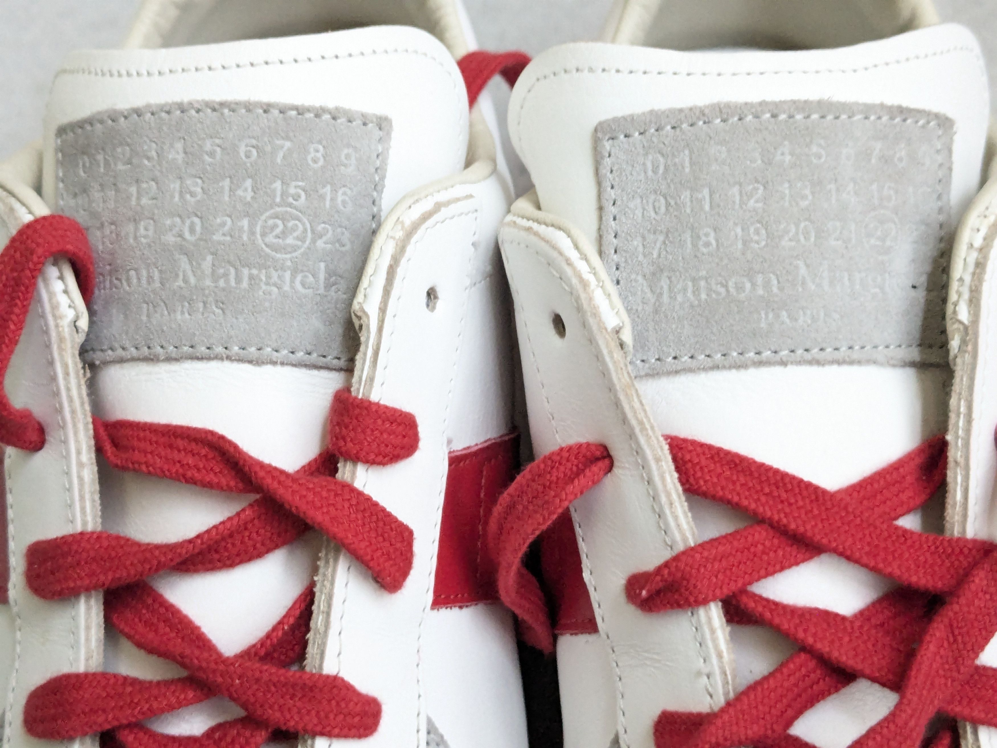 Maison Margiela Maison Margiela Replica GAT White Gray Red 13 46 Low Tops Size US 13 / EU 46 - 5 Thumbnail