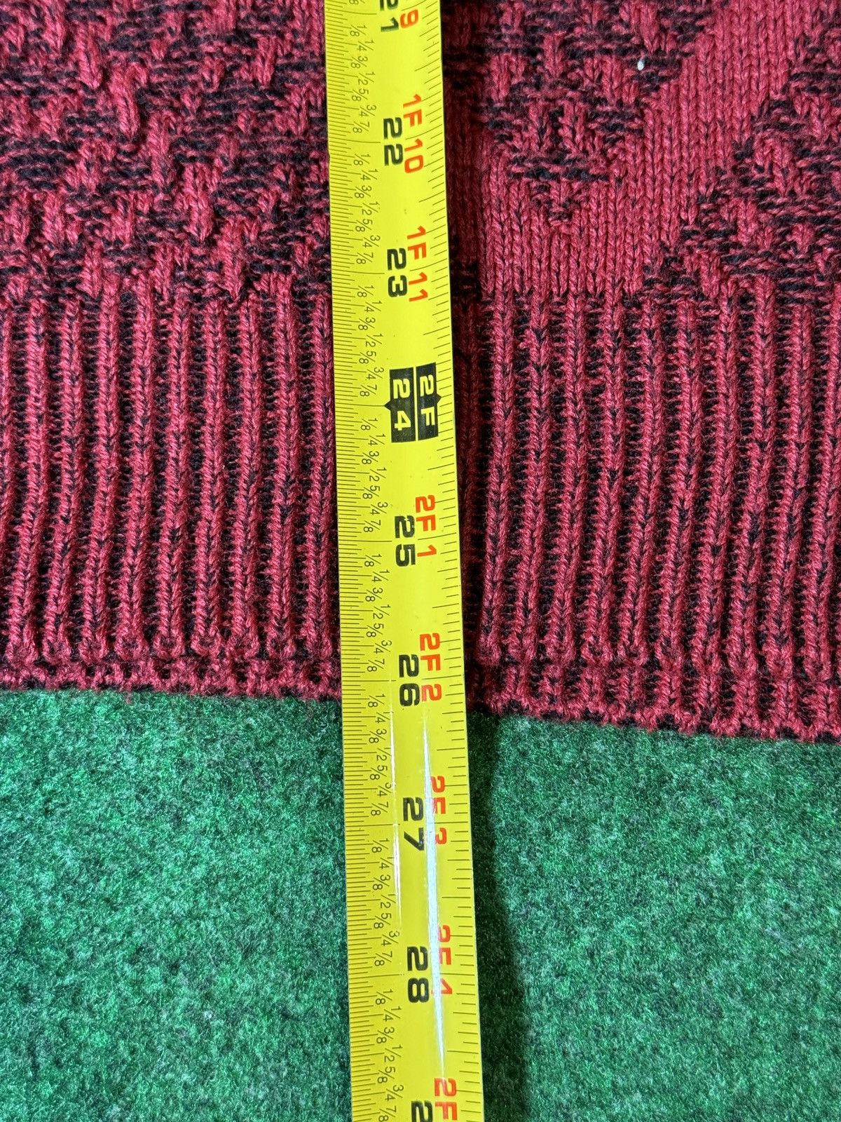 Sears × Vintage 90s Diamond Knit Geometric Knit Jumper Valentines Sweater Size US M / EU 48-50 / 2 - 5 Thumbnail