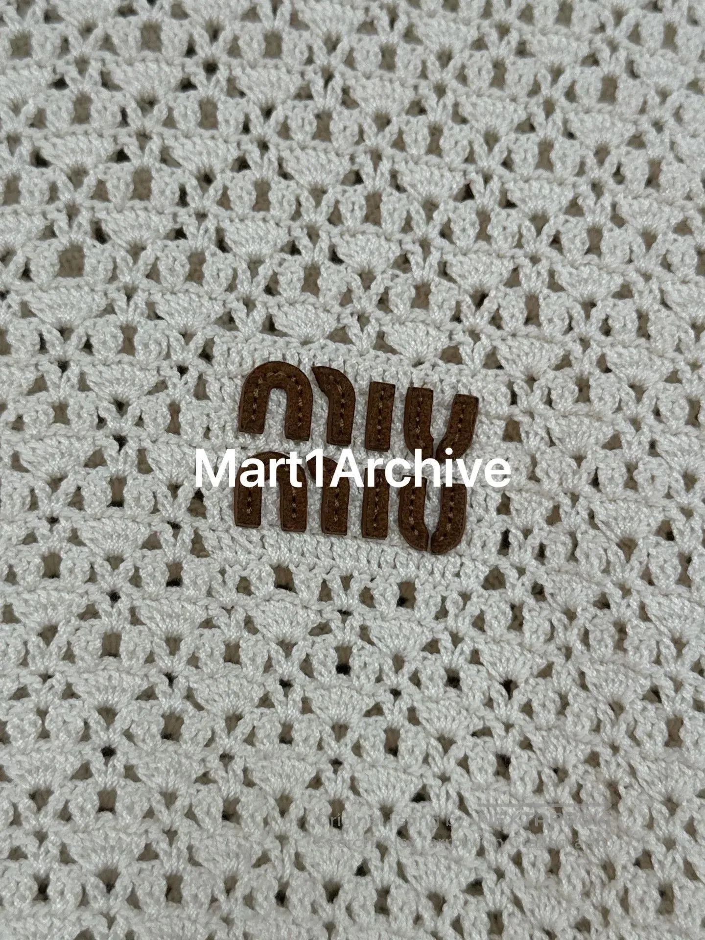Miu Miu MiuMiu 25SS Crochet Leather Panel Cardigan. Size M / US 6-8 / IT 42-44 - 4 Thumbnail