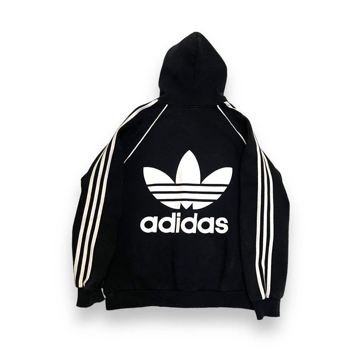 トップス 80s adidas trefoil logo zip hoodie sweat Vintage Adidas Hoodie Sweatshirt Mens L Pullover Trefoil