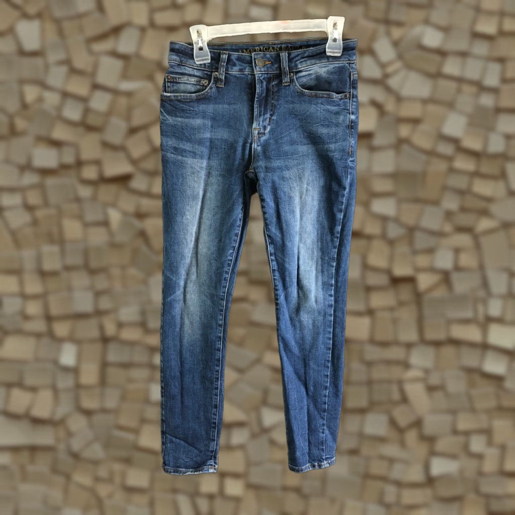 American Eagle Outfitters American Eagle Jeans Mens 28x28 Mid Rise Skinny Blue Denim 5-Pocket Regular Belt Loops Vintage No Size US 28 / EU 44 - 1 Thumbnail