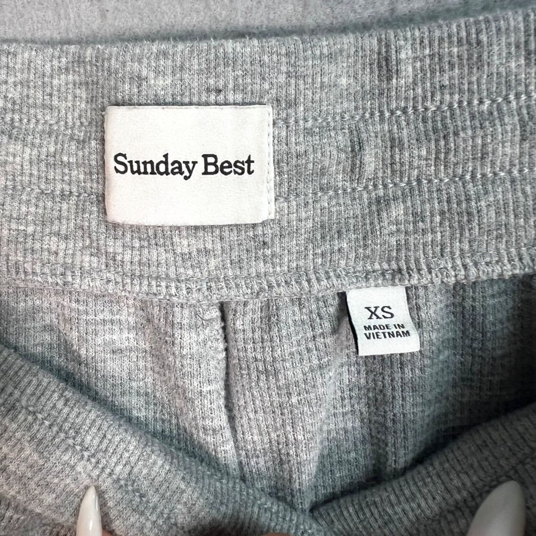 Vintage VINTAGE Sunday Best Heather Gray Ribbed Joggers XS Cotton Polyester Blend Womens Size 26" / US 2 / IT 38 - 3 Thumbnail