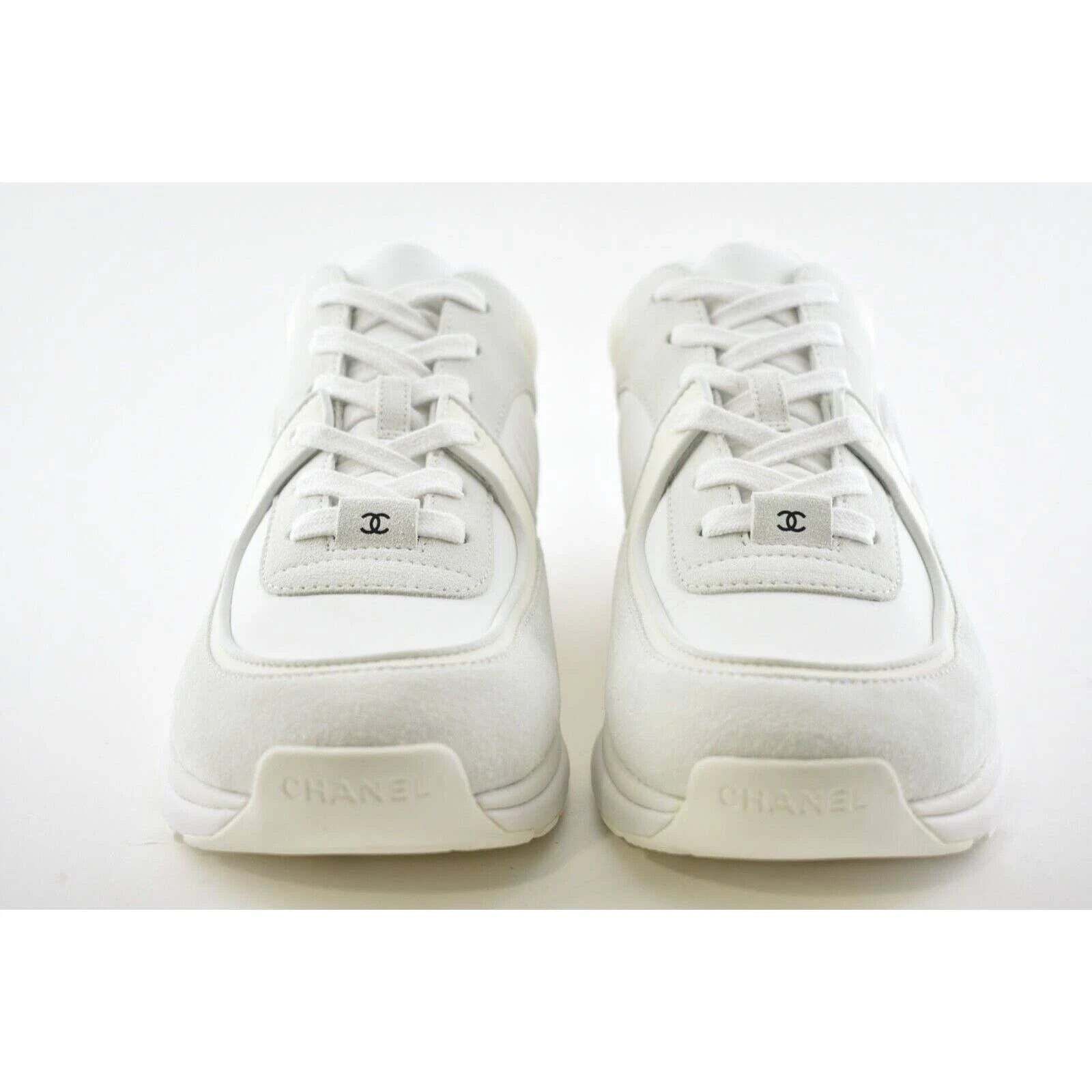 Chanel Chanel Suede Leather Lace Low Top Trainer Sneaker 44 11 Size US 11 / EU 44 - 5 Thumbnail
