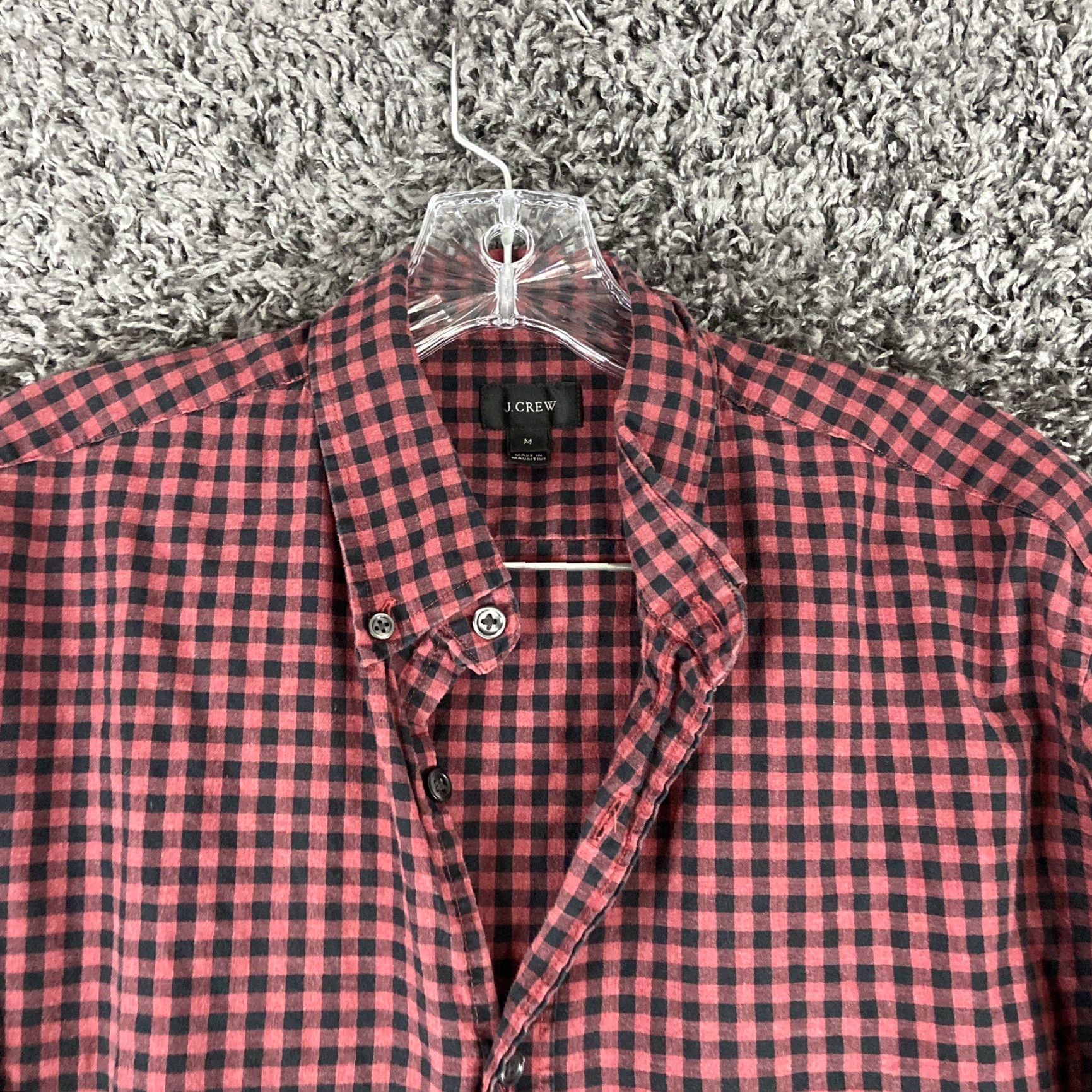 J.Crew J.Crew Shirt Men M Button-Up Long Sleeve Red Plaid M Mens Red Plaid Shirt Size US M / EU 48-50 / 2 - 5 Thumbnail