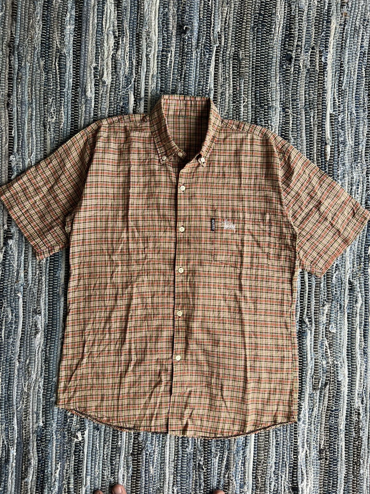 Stussy 1980s Stussy 🇺🇸 Old Logo Embroidery Pocket Plaid B/D Shirt Size US L / EU 52-54 / 3 - 2 Thumbnail