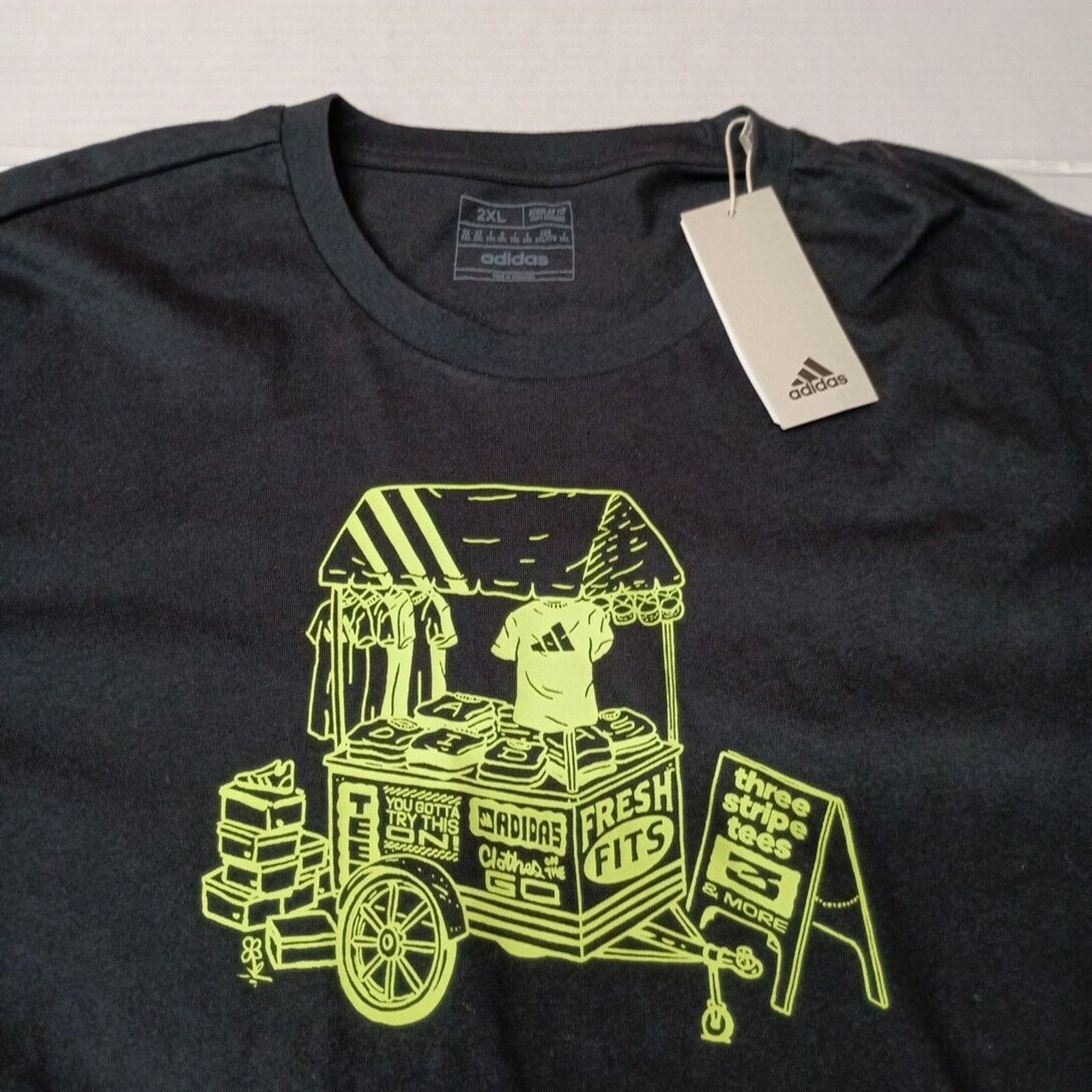 Adidas Adidas Whimsical Mens T-Shirt Multi Sport Tee Black Size 2XL Size US XXL / EU 58 / 5 - 2 Thumbnail