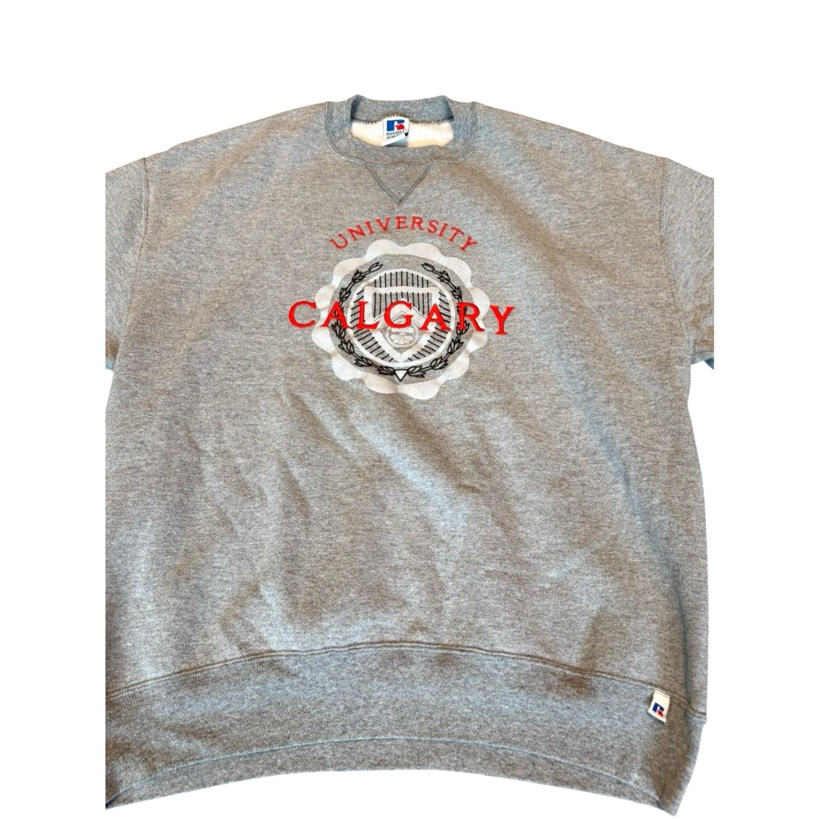 Vintage VINTAGE Russell Athletics University Of Calgary Gray Sweatshirt XL USA Men Pullover Crew Neck Fleece Cotton Size US XL / EU 56 / 4 - 2 Thumbnail