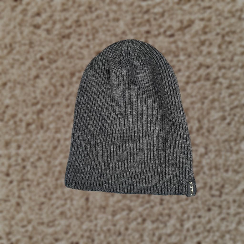 Vintage Yupoong Beanie Adult One Size Gray Knit 100% Acrylic Hat Unisex Adults Beanie Winter Outdoor Ski Mens Women s Size ONE SIZE - 1 Thumbnail