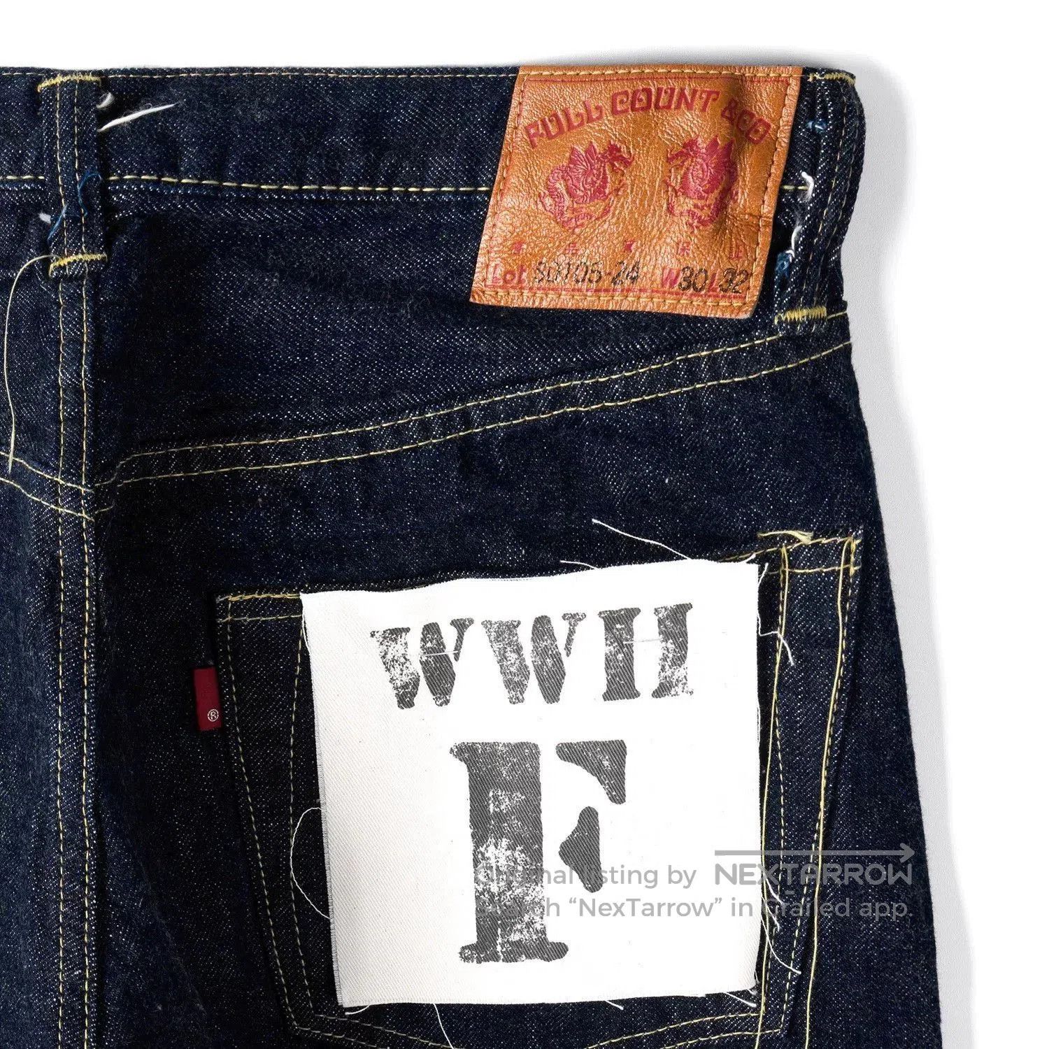 Full Count & Co. Fullcount WWII Limited Edition Loose Denim Pants. Size US 34 / EU 50 - 4 Thumbnail
