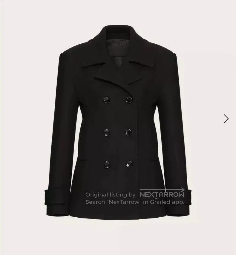 Valentino Valentino Wool black double-breasted coat Size XXS / US 00 / IT 34 - 7 Thumbnail