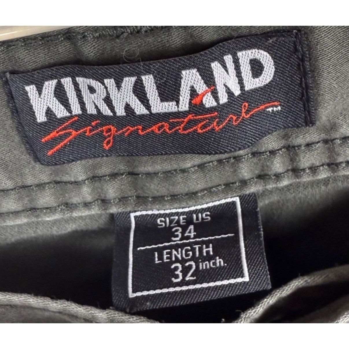 Other Kirkland Signature Men's 5-Pocket Pants Olive Green 34 x 32 Size US 34 / EU 50 - 3 Thumbnail