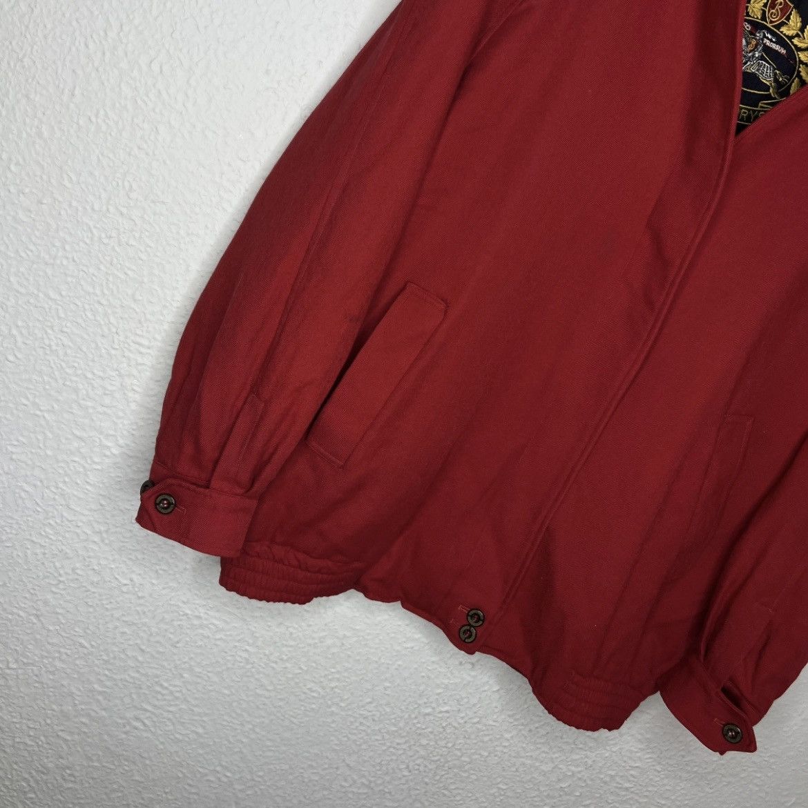 Burberry Vintage Burberry Harrington Style Bomber Wool Red Jacket 90s Size US L / EU 52-54 / 3 - 2 Thumbnail