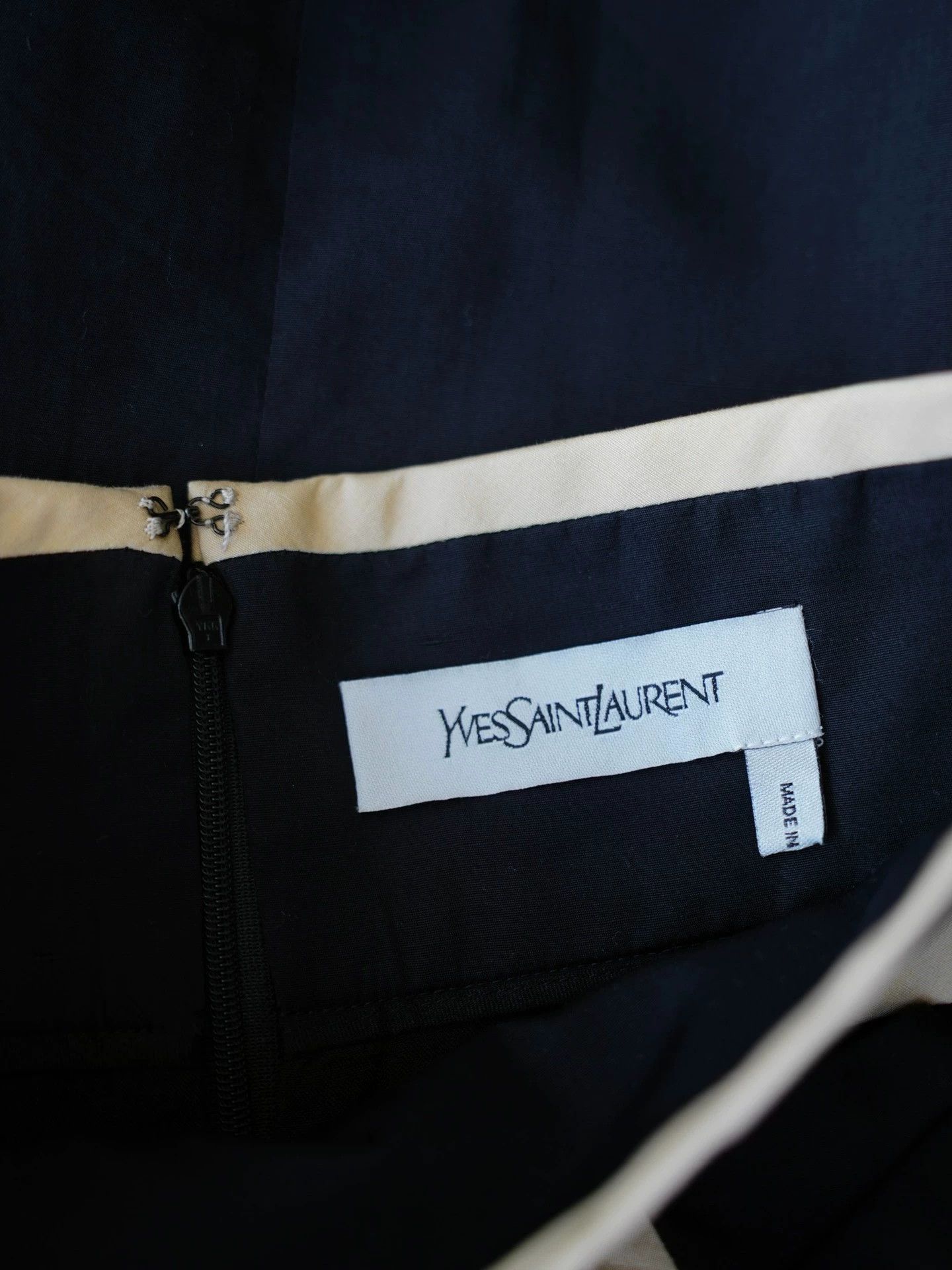 Yves Saint Laurent YSL Silk-Cotton Blend Color Blocked Umbrella Skirt XS Size 25" / US 0 / IT 36 - 8 Thumbnail