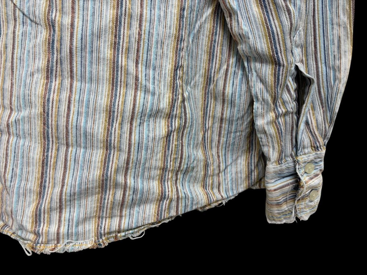 Bc Ethic Y2K BC ETHIC RAW EDGE DISTRESS GRUNGE STYLE VERTICAL STRIPED Size US L / EU 52-54 / 3 - 13 Thumbnail