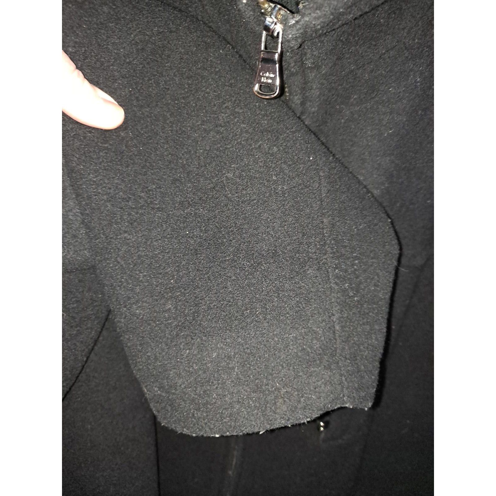 Calvin Klein Calvin Klein Overcoat Wool Blend Black with 2 Front 2 Zipper Size US XL / EU 56 / 4 - 6 Thumbnail
