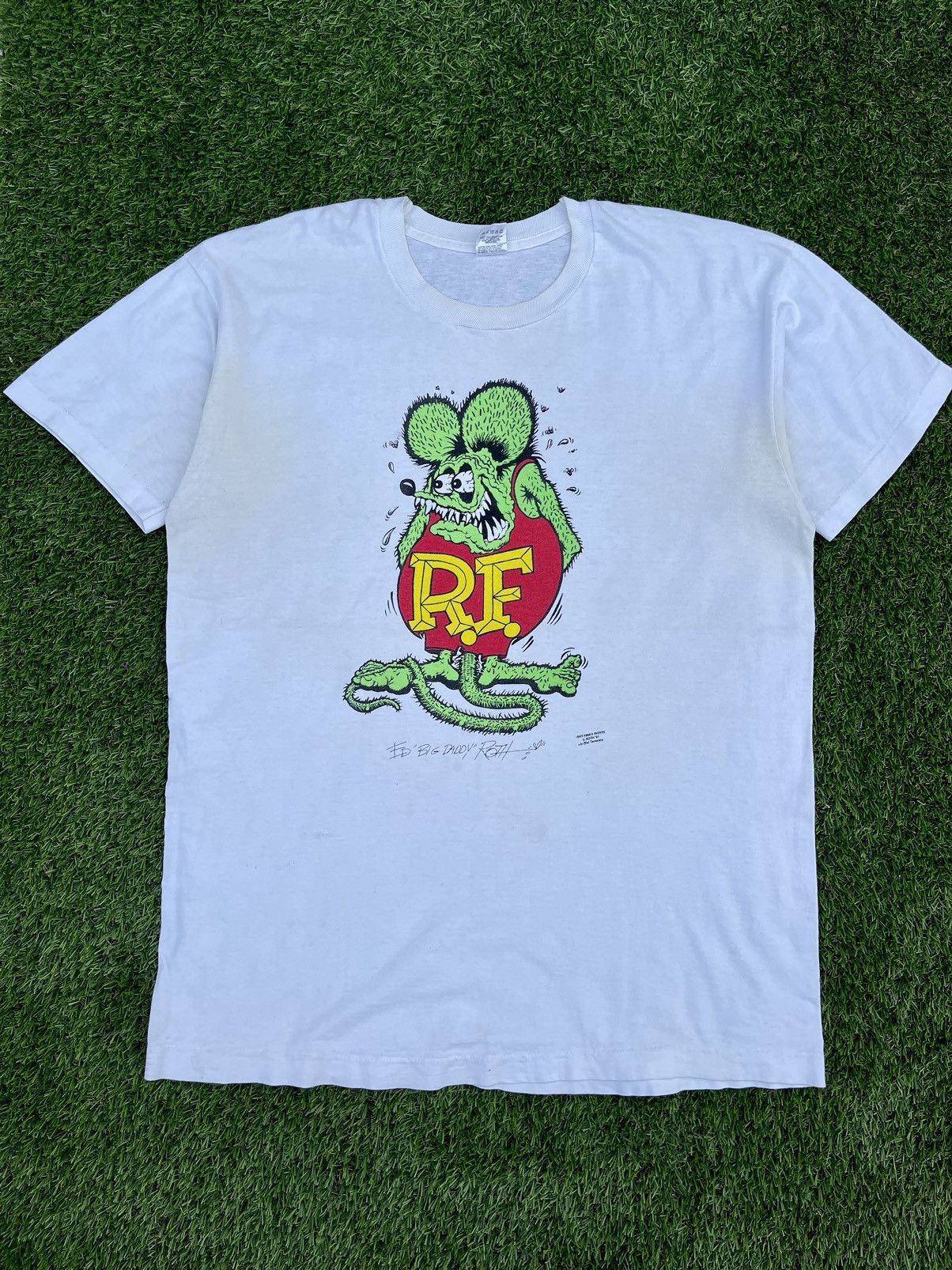 image of Band Tees x Vintage 90's Rat Fink Shirt U.s.a in White, Men's (Size XL)