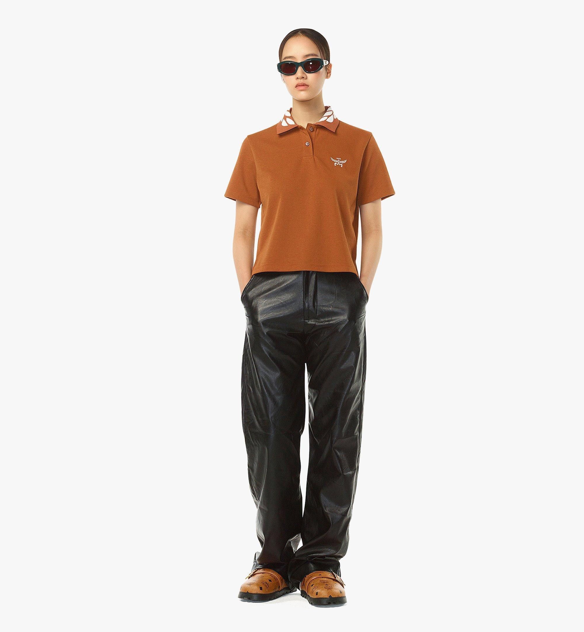 MCM o1mt1gz0126 Laurel Piqué Polo Shirt in Brown Size XL / US 12-14 / IT 48-50 - 2 Thumbnail