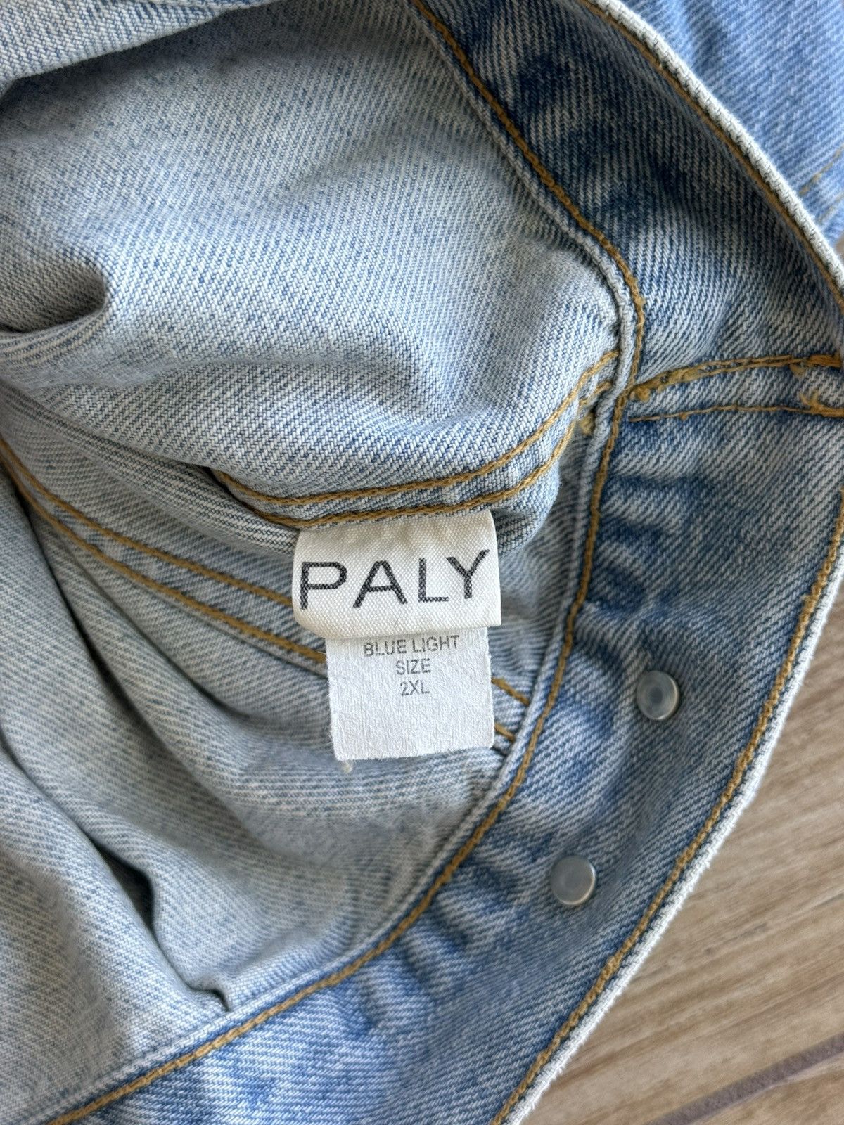 Paly Hollywood PALY Cropped Denim Jacket Light Blue Size US XXL / EU 58 / 5 - 5 Thumbnail