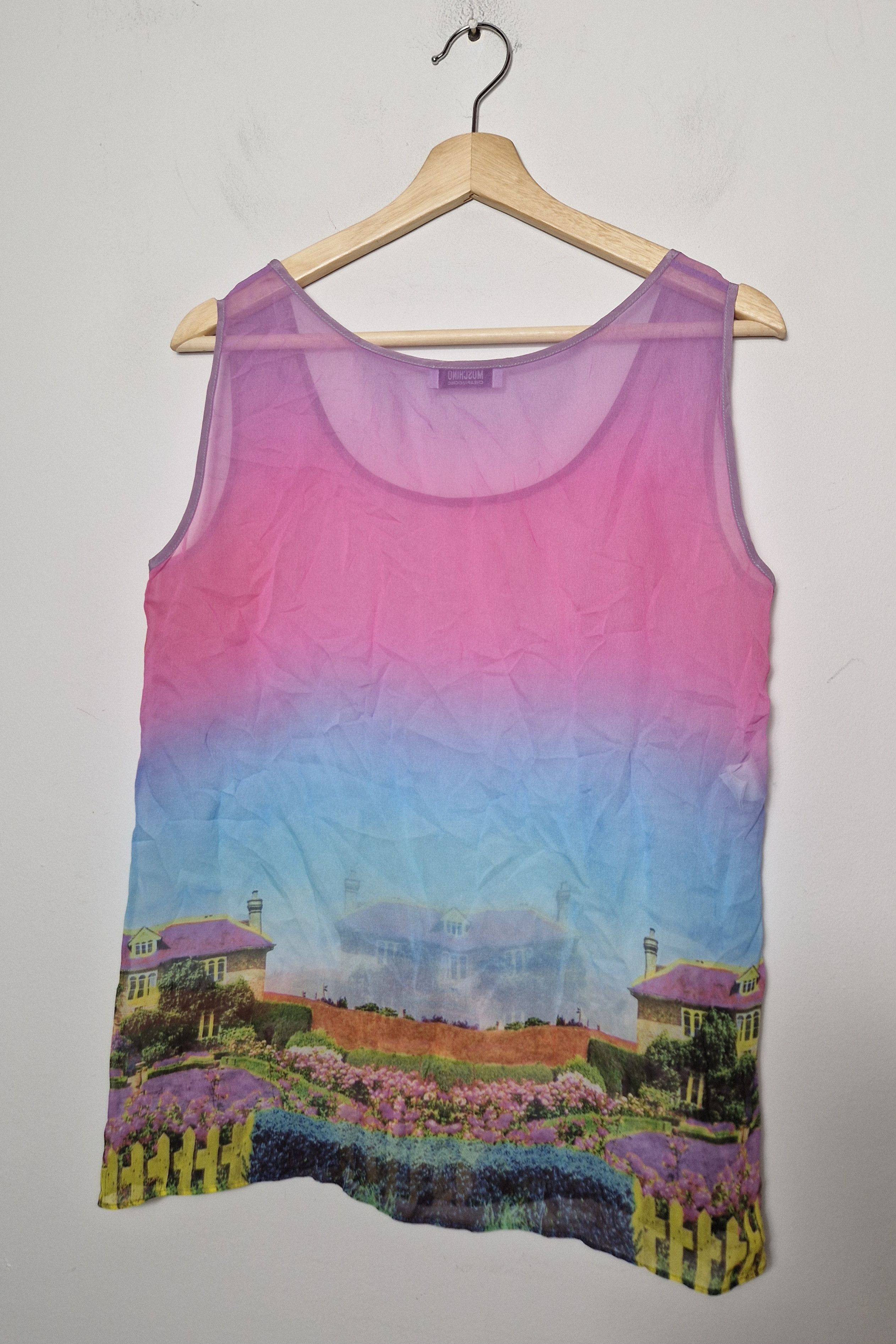 Moschino × Vintage Moschino sleeveless tank top mesh top Size M / US 6-8 / IT 42-44 - 8 Thumbnail