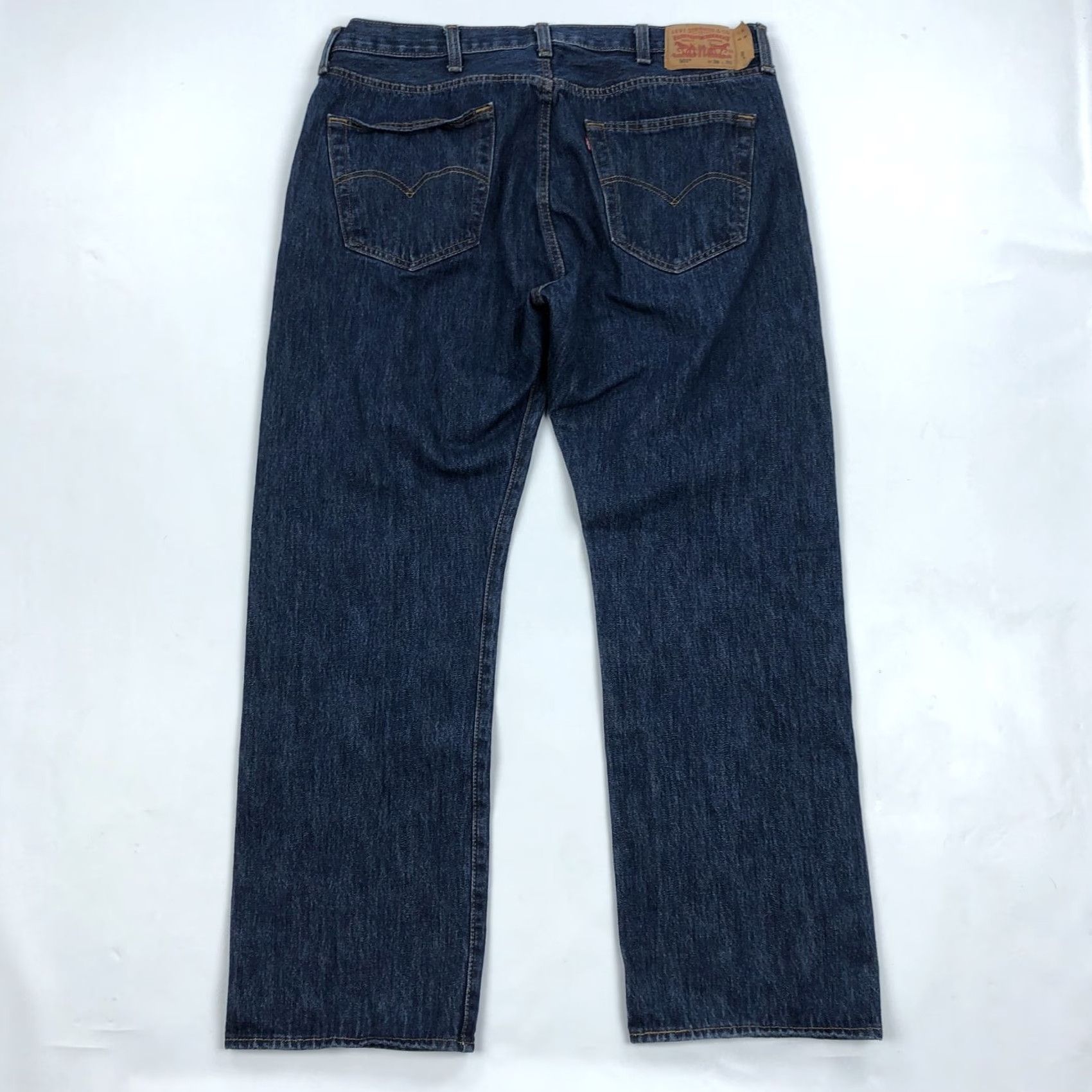 Levi's Levi's 501 Jeans Mens W38 L29 Dark Wash Straight Button Fly 100% Cotton Size US 38 / EU 54 - 3 Thumbnail