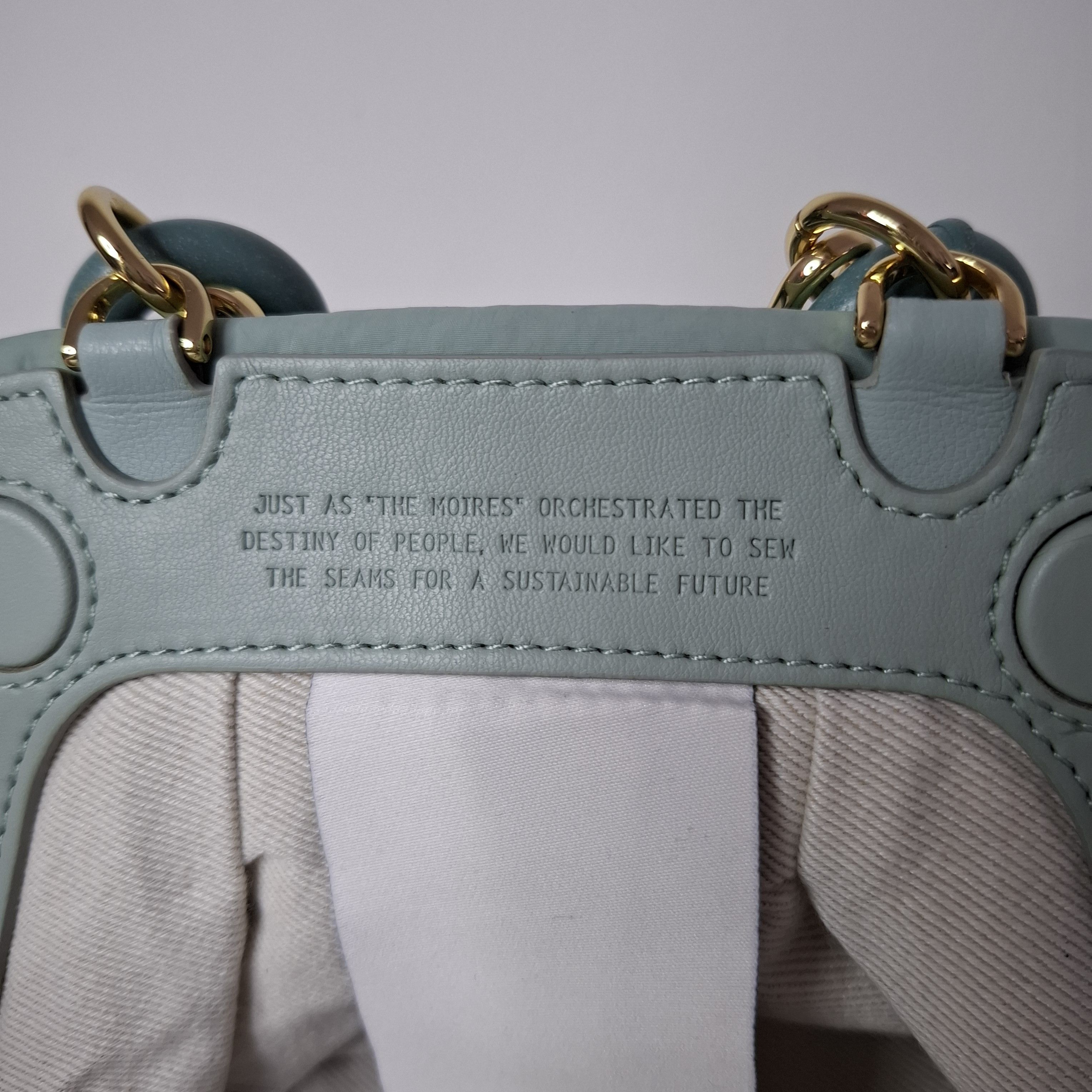 THEMOIRe Themoirè Gya Nylon Chain Ruched Mint Blue Handbag Size ONE SIZE - 8 Thumbnail