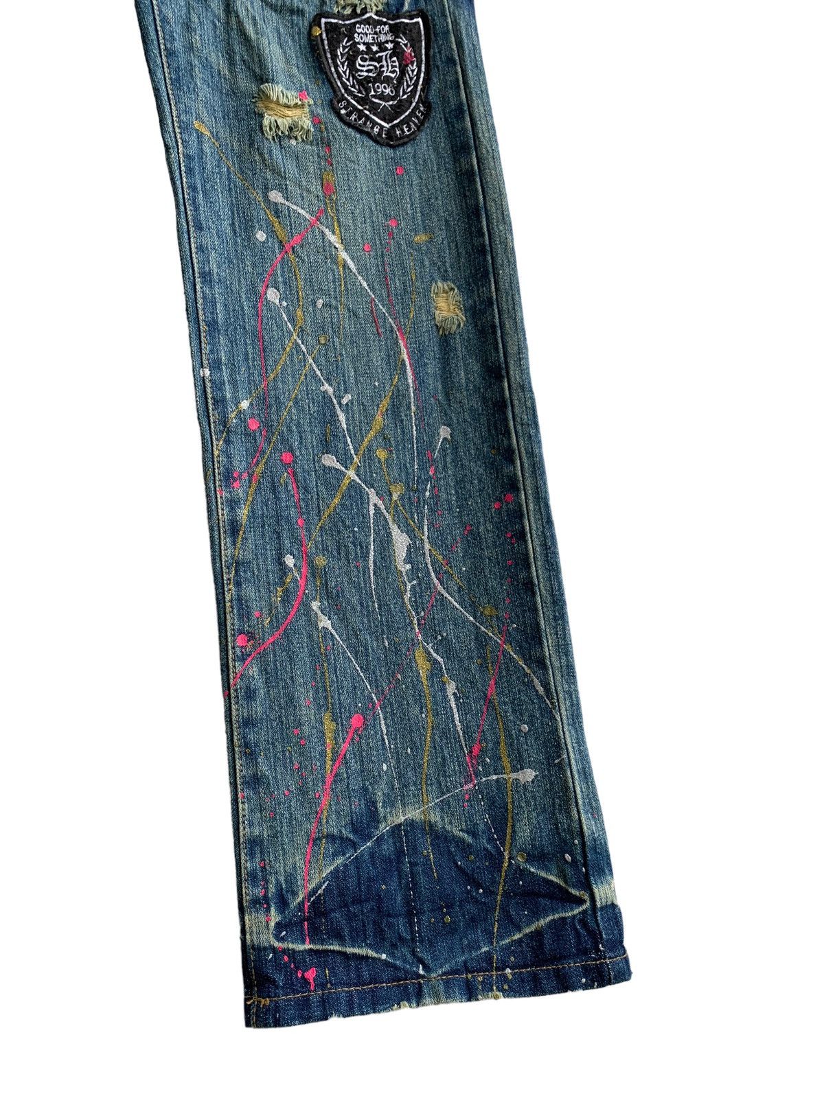 Japanese Brand Japanese Brand Distressed paint splatter jeans Size US 31 - 7 Thumbnail