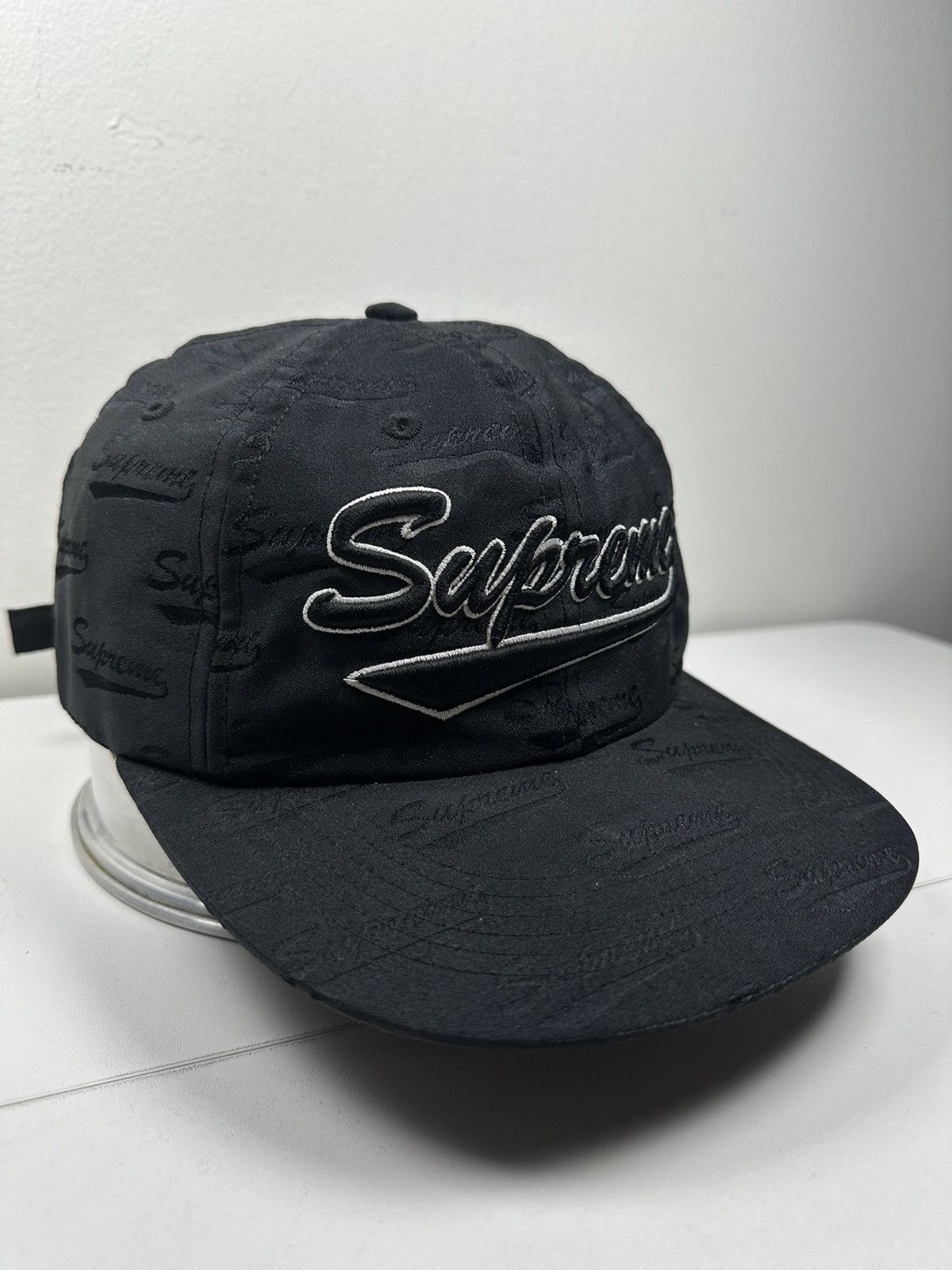 Supreme Supreme Jacquard Script 6-Panel Cap Hat Size ONE SIZE - 3 Thumbnail