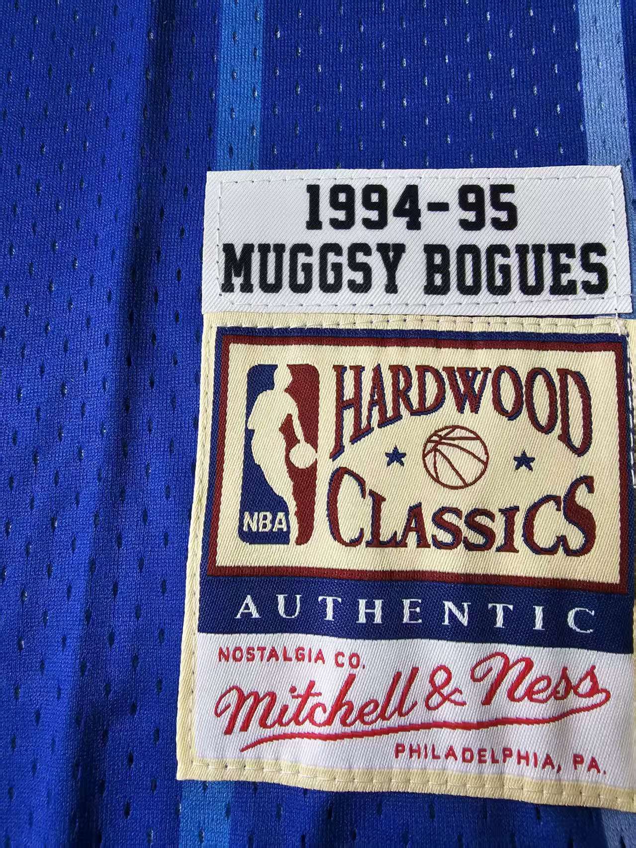 NBA 19994 95 Charlotte Hornets #1 Muggsy Bogues Jersey Size US XL / EU 56 / 4 - 4 Thumbnail