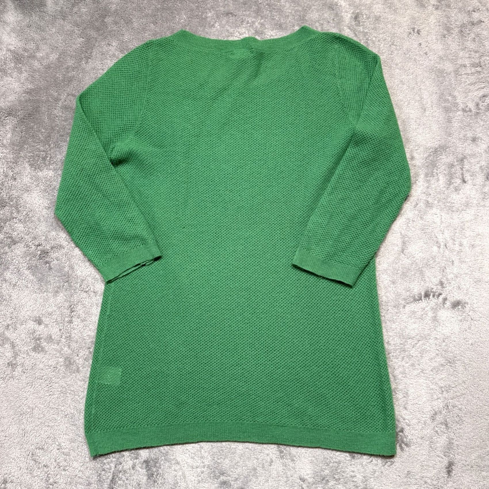 J.Crew J.CREW 100% Cashmere Sweater Women's Medium Green Long Sleeve Crewneck Pullover Regular Lightweight Knit Crew Neck Shirts Sweater Womens Green Medium Size M / US 6-8 / IT 42-44 - 7 Thumbnail