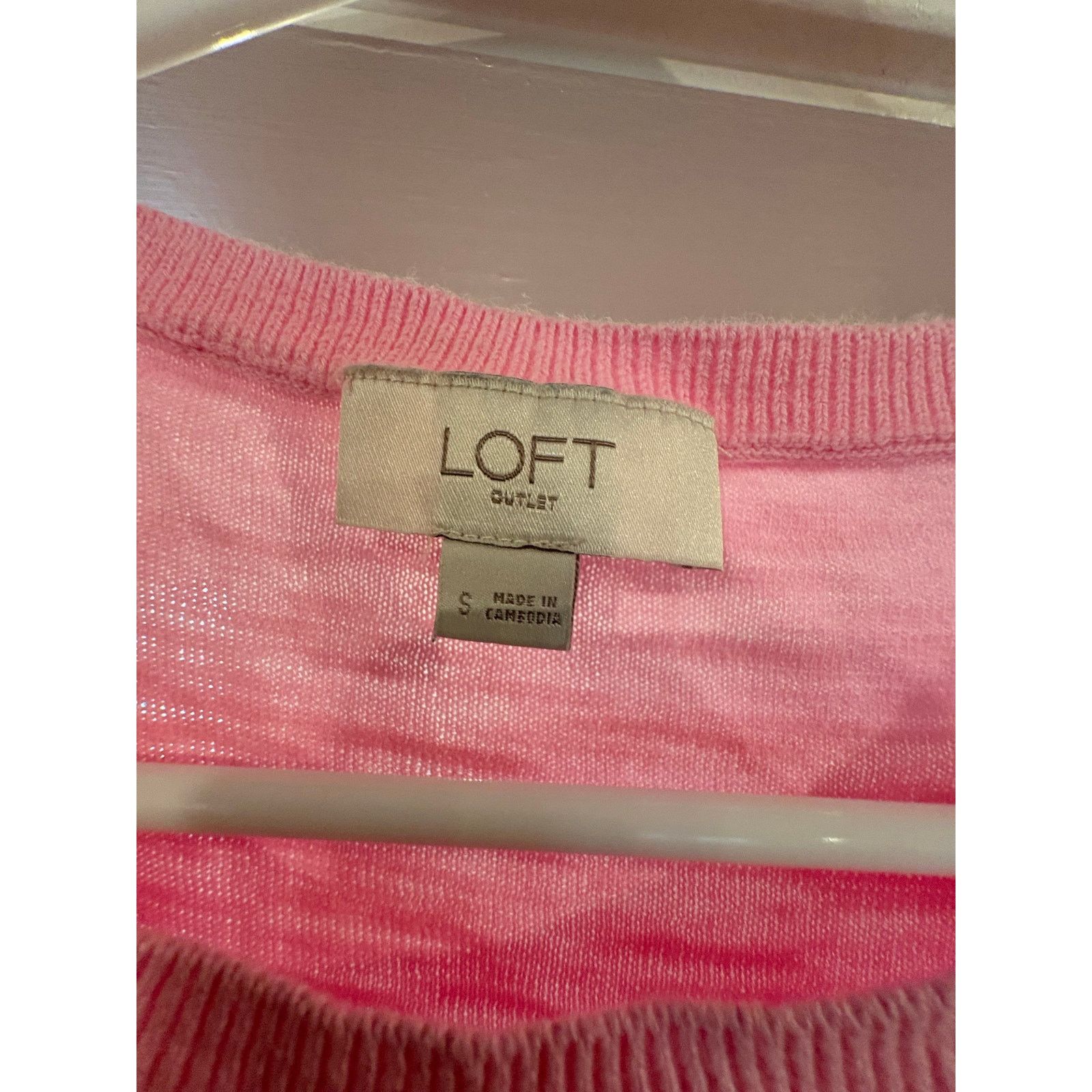 Loft LOFT Outlet Women’s Small Pink Short Sleeve Knit Top Size S / US 4 / IT 40 - 3 Thumbnail