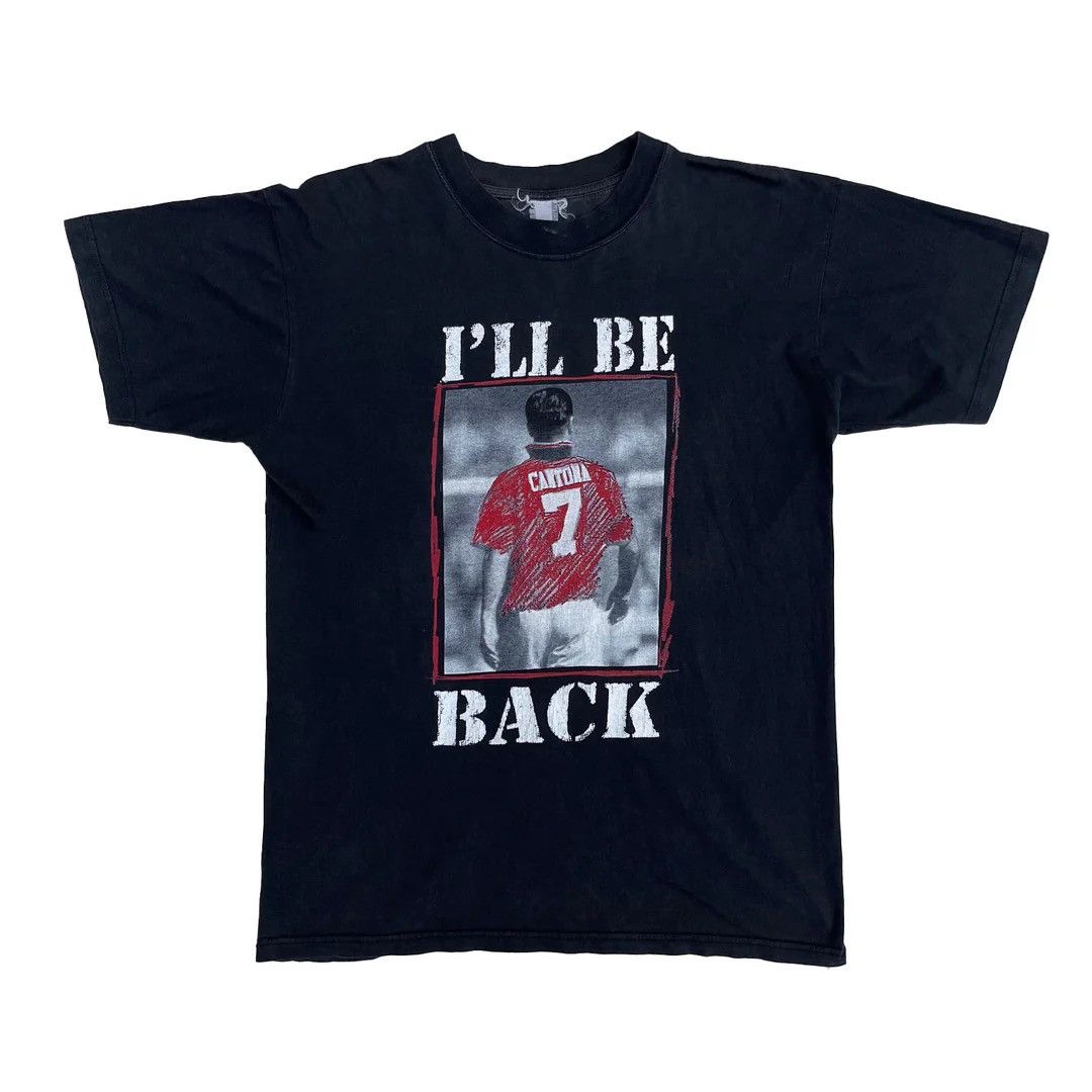 Vintage Eric Cantona 1990 90s Vintage Manchester United T-Shirt Size US L / EU 52-54 / 3 - 1 Thumbnail