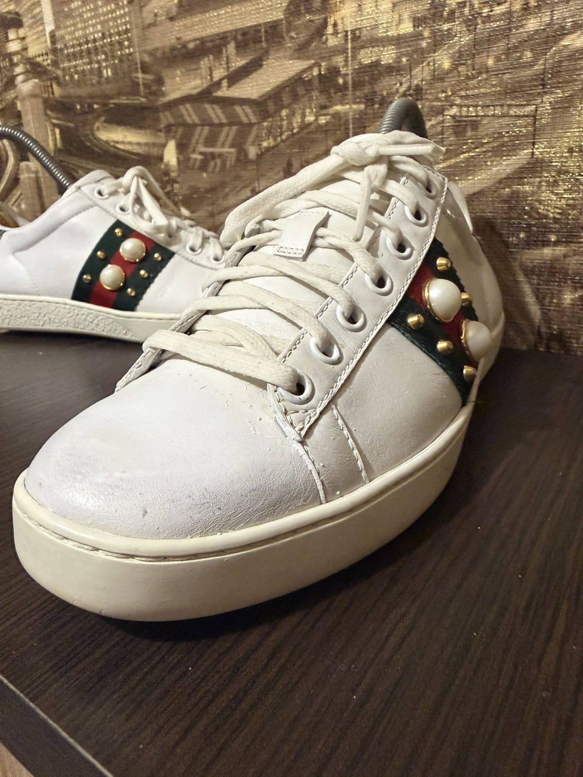Gucci Gucci ACE Studded Pearl Size 35 1/2 Size US 5.5 / IT 35.5 - 8 Thumbnail