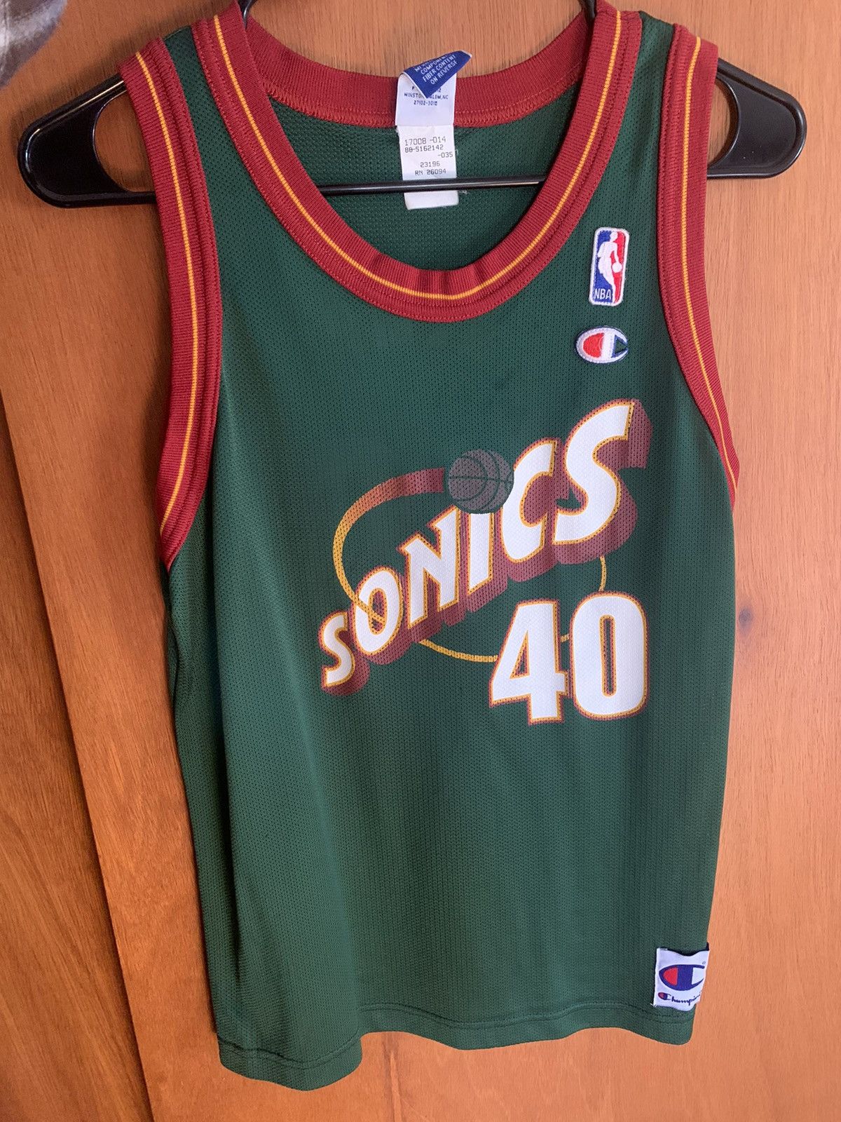 Champion Shawn Kemp Sonics Vintage Jersey Size US S / EU 44-46 / 1 - 1 Thumbnail