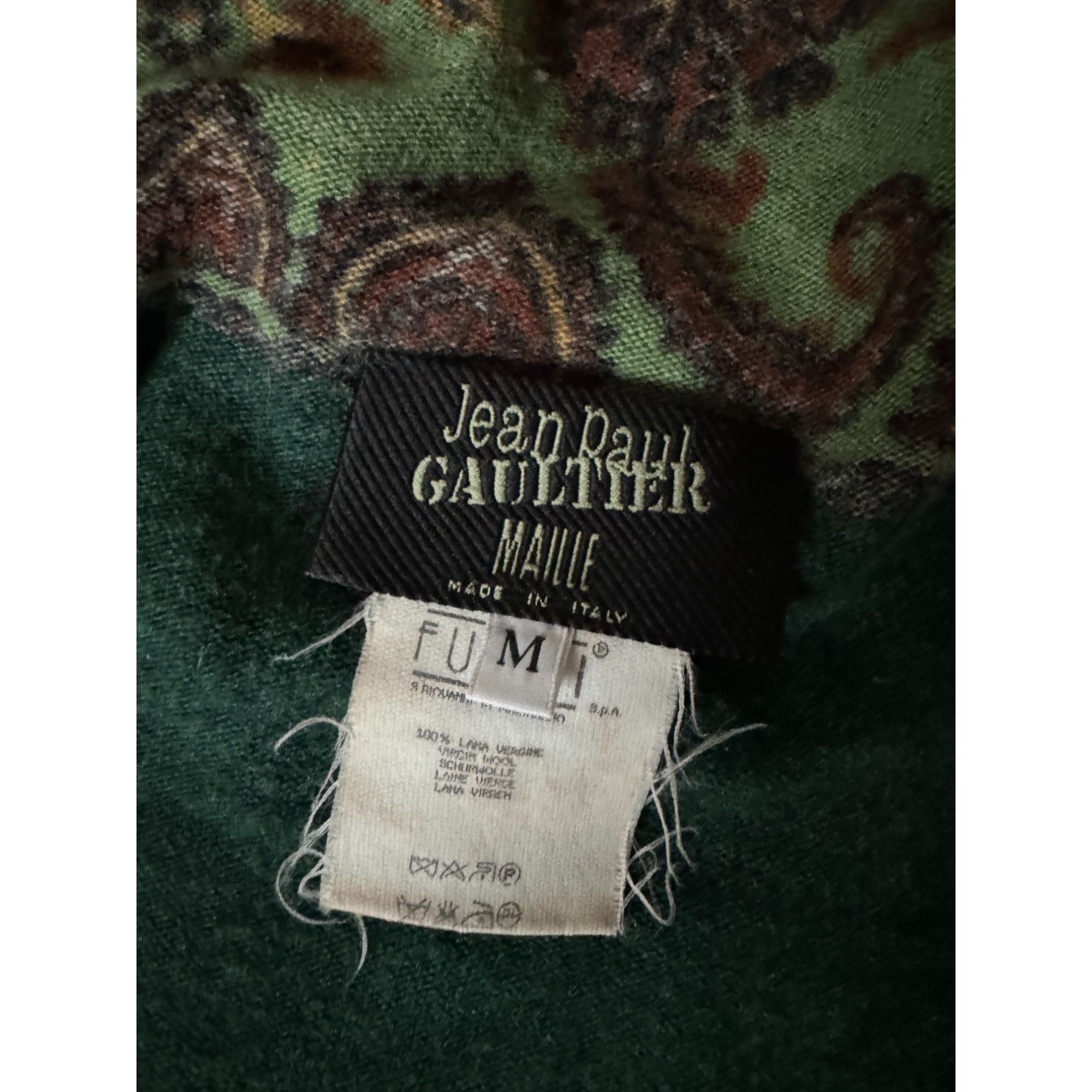 Jean Paul Gaultier 1990s Paisley Patchwork Wool Cardigan Size M / US 6-8 / IT 42-44 - 5 Thumbnail