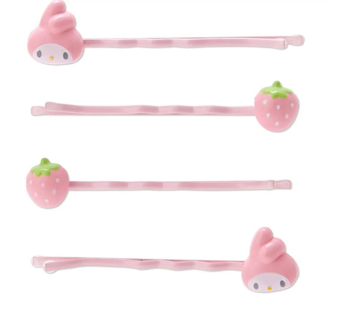 Vintage Japan exclusive Sanrio My Melody and strawbrry bobby pins Size ONE SIZE - 1 Thumbnail